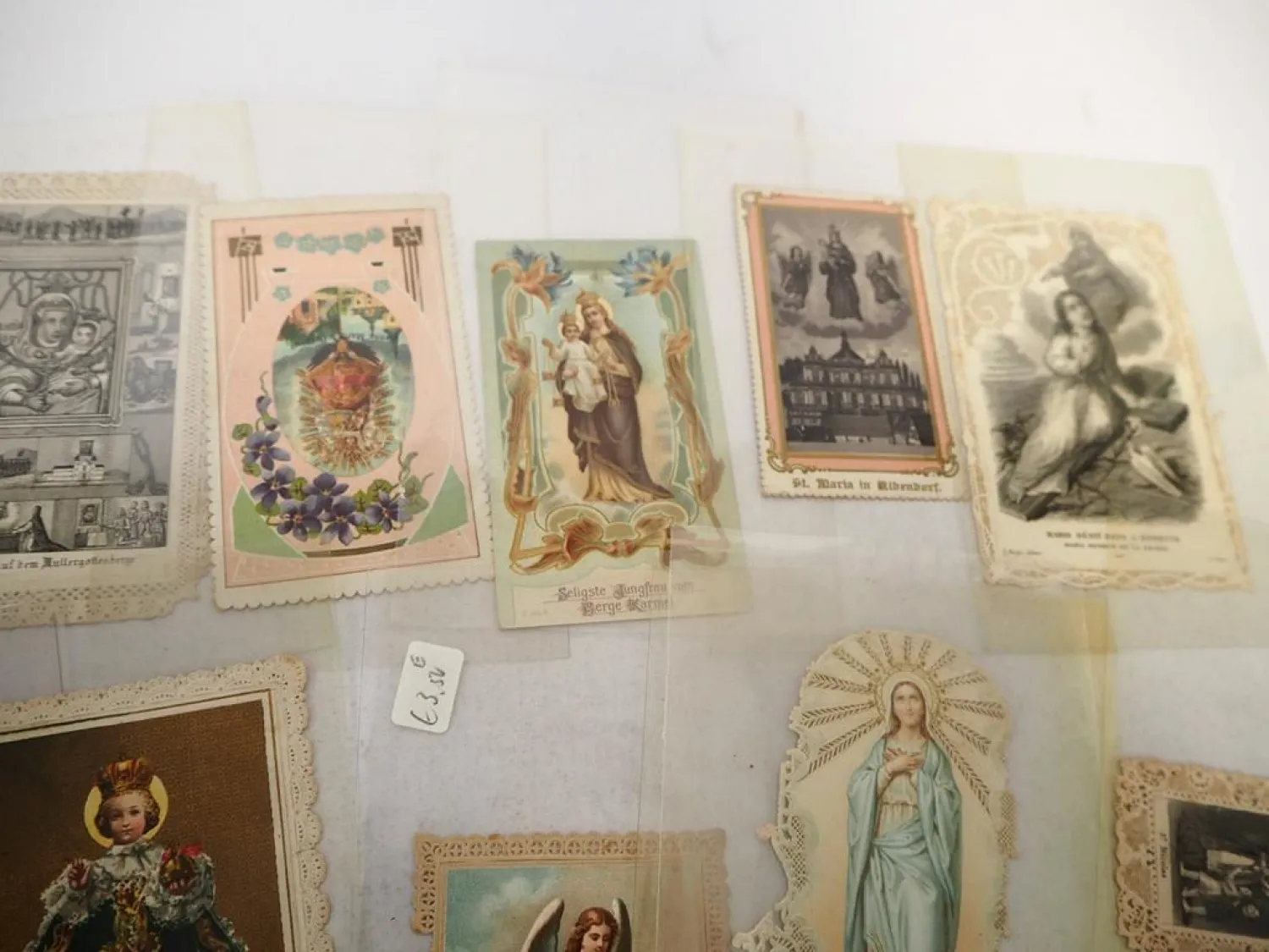 Original Andachtsbilder 22 Stück ca. 1880 bis 1900 teils beschädigt