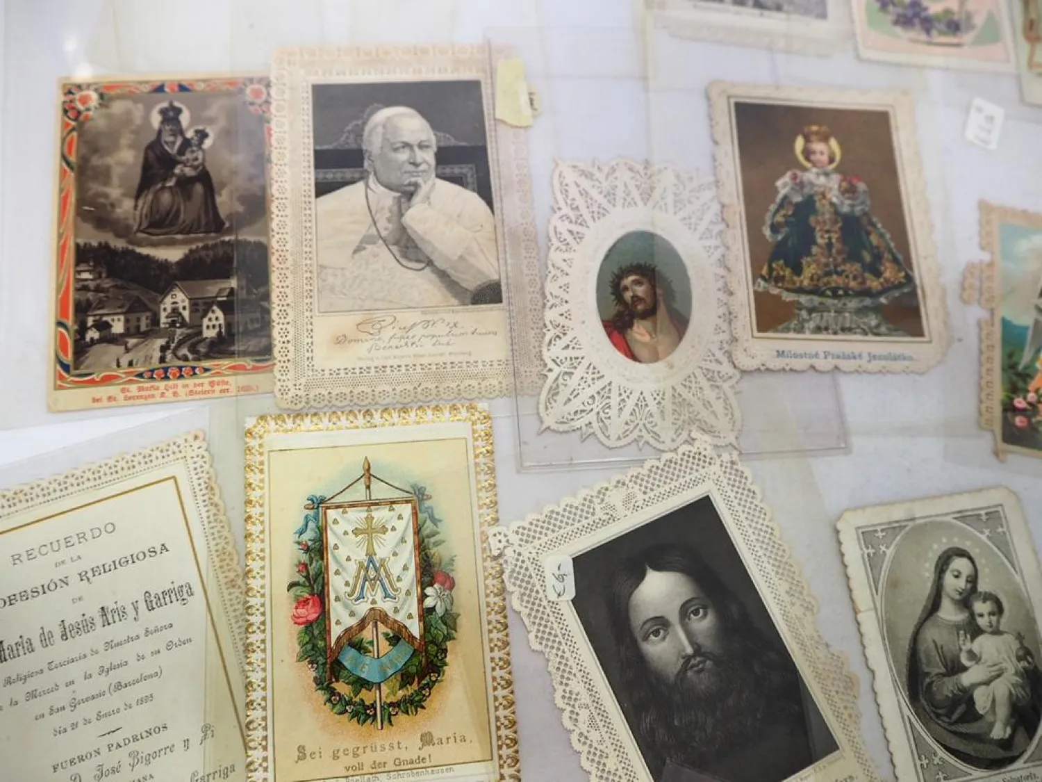 Original Andachtsbilder 22 Stück ca. 1880 bis 1900 teils beschädigt