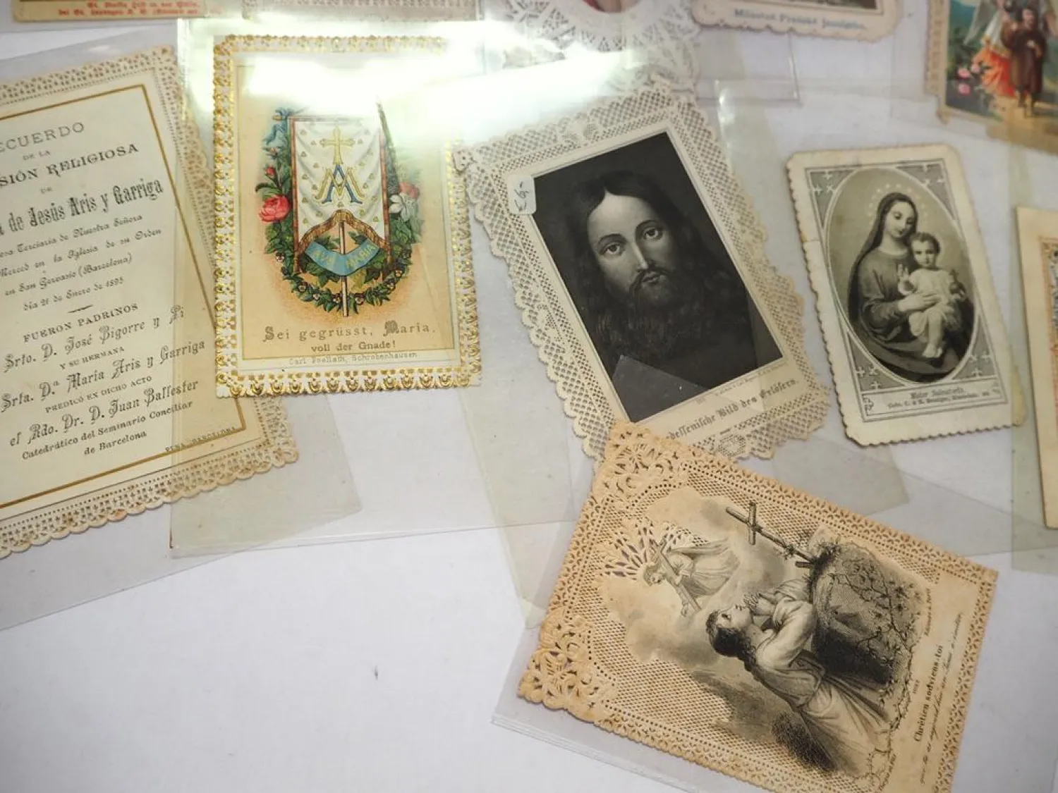 Original Andachtsbilder 22 Stück ca. 1880 bis 1900 teils beschädigt