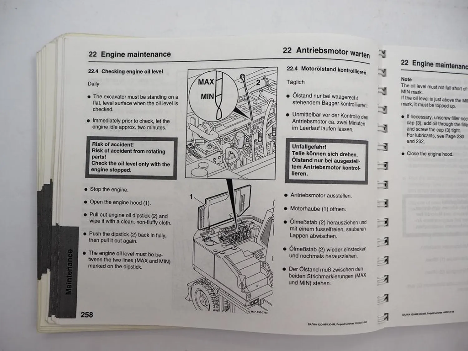 Original Atlas 1204 1304 Mobilbagger Betriebsanleitung Bedienung Wartung 1999