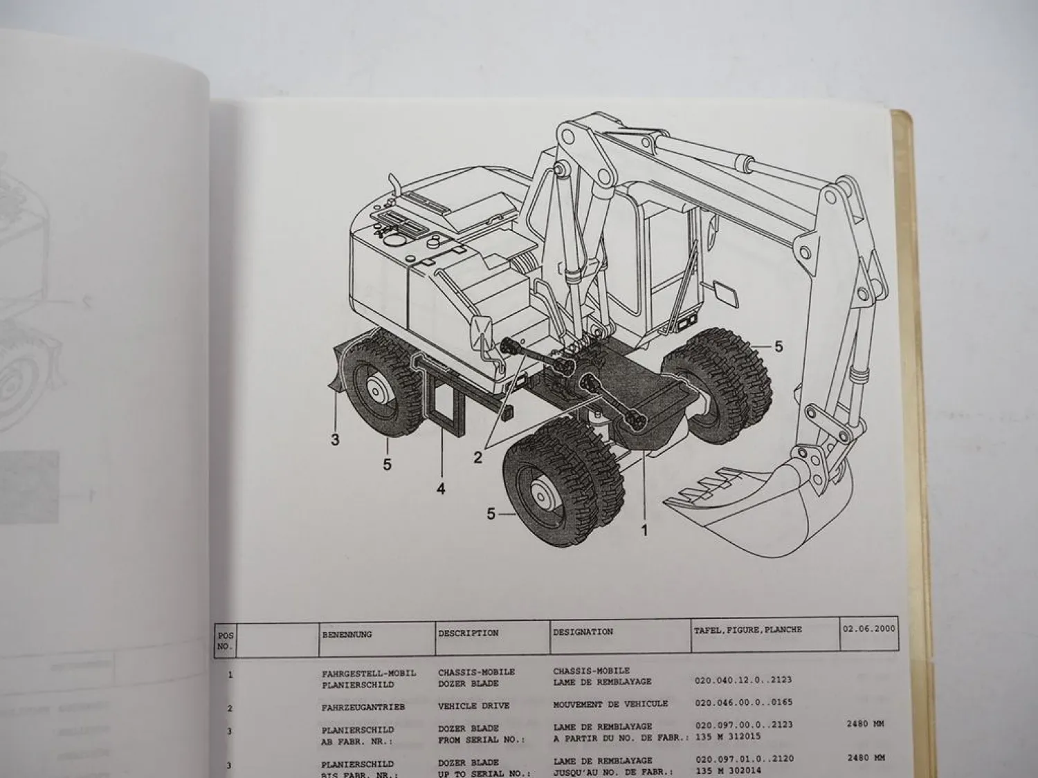 Original Atlas 1604M Serie 135 Bagger Ersatzteilliste Parts List 2000