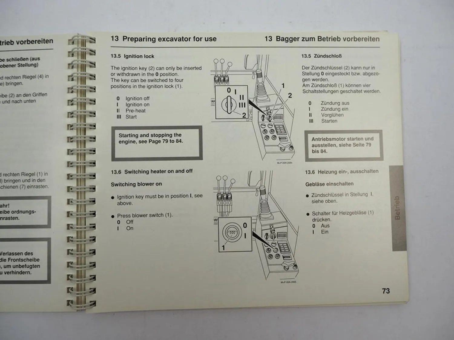 Original Atlas 404 Raupenbagger Betriebsanleitung Bedienung Wartung 1994