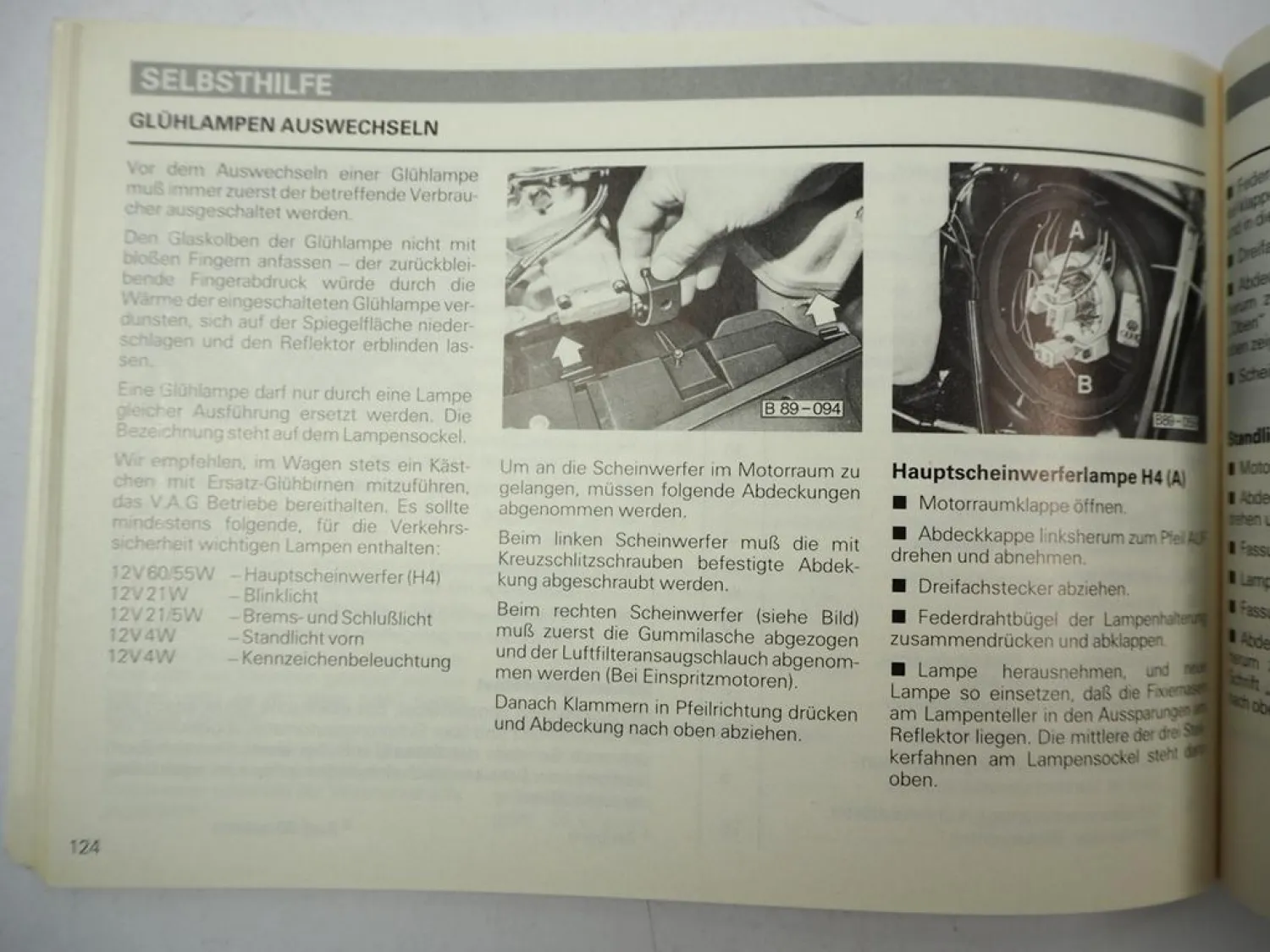 Original Audi 80 B3 Typ 89 Quattro Betriebsanleitung 1989 Bedienungsanleitung