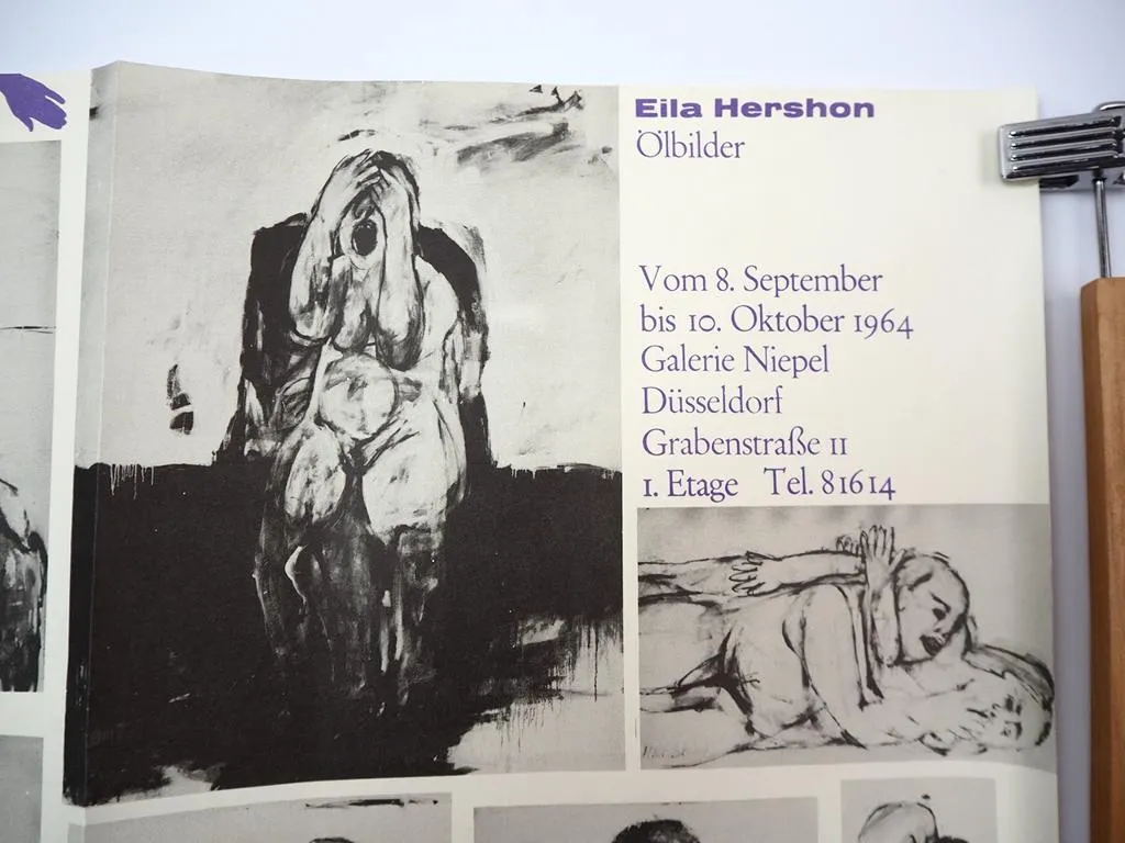 Original Ausstellung Plakat Eila Hershon Galerie Niepel Düsseldorf 1964