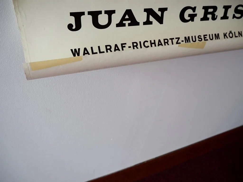 Original Ausstellung Plakat Juan Gris Wallraf Richartz Museum Köln 1965
