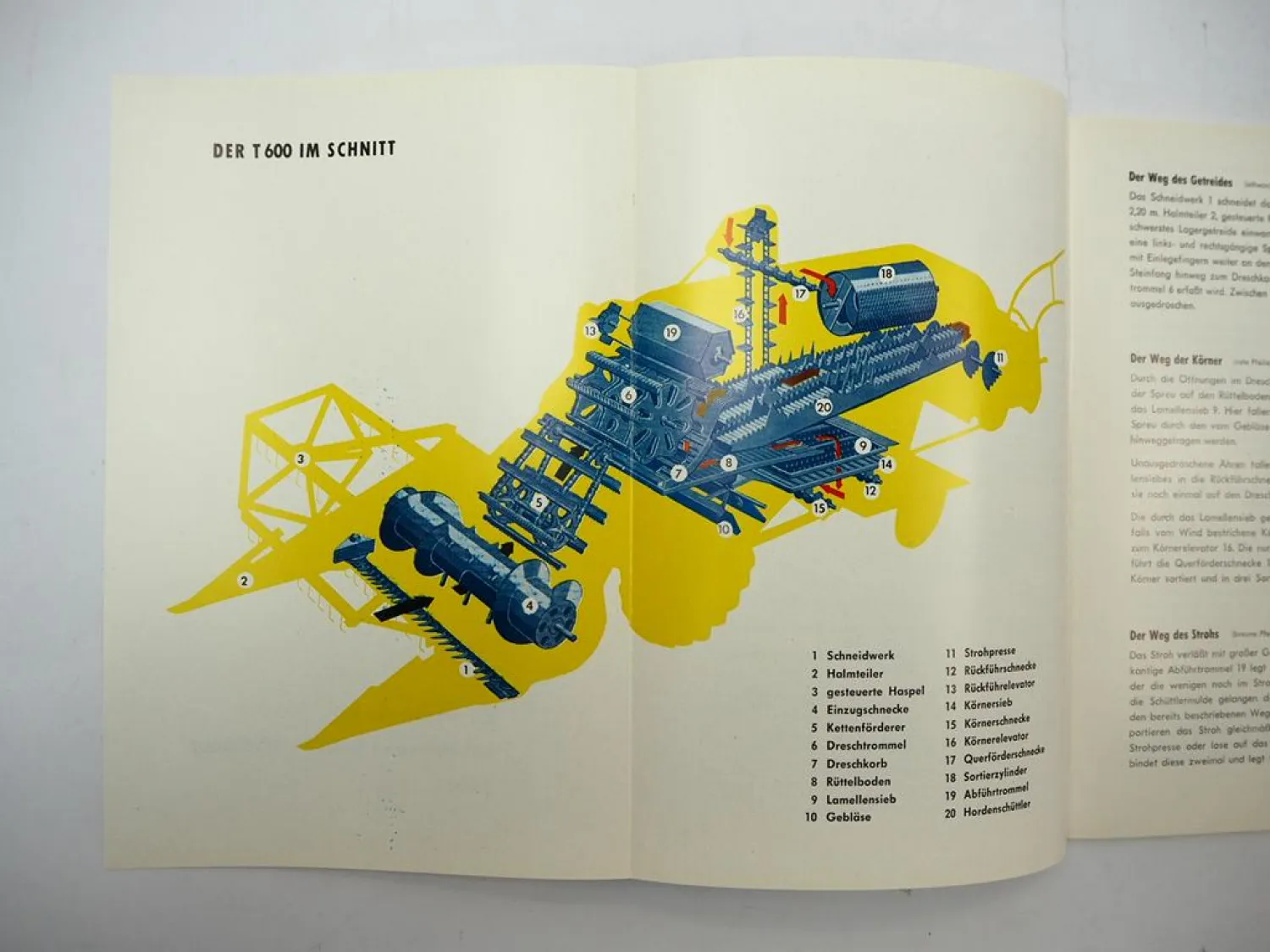 Original Bautz T600 Mähdrescher Betriebsanleitung Wartung Schaltplan 1967