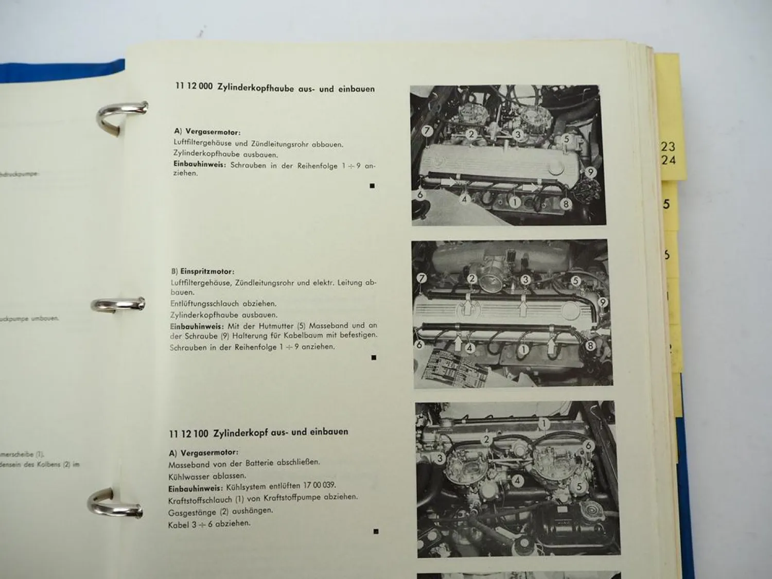 Original BMW 2500 2800 3,0 E3 E9 Werkstatthandbuch Reparatur 1969-73