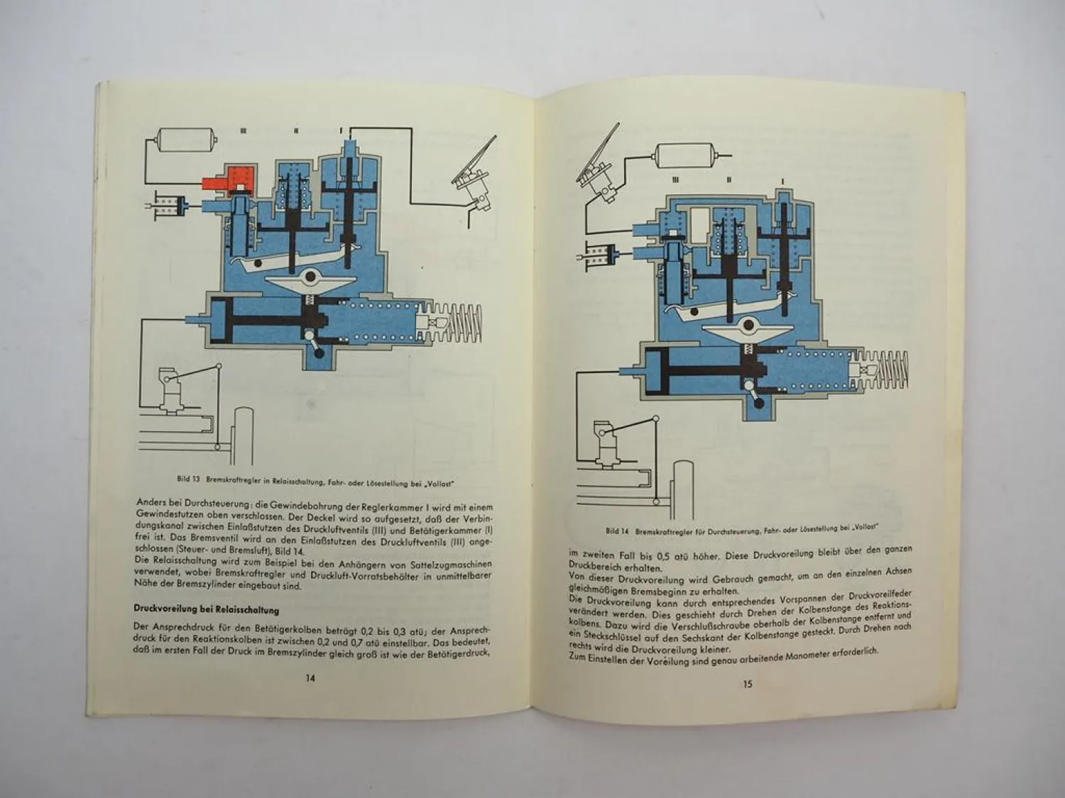 Original Bosch Automatische Bremskraftregelung Druckluftbremse Handbuch 1963