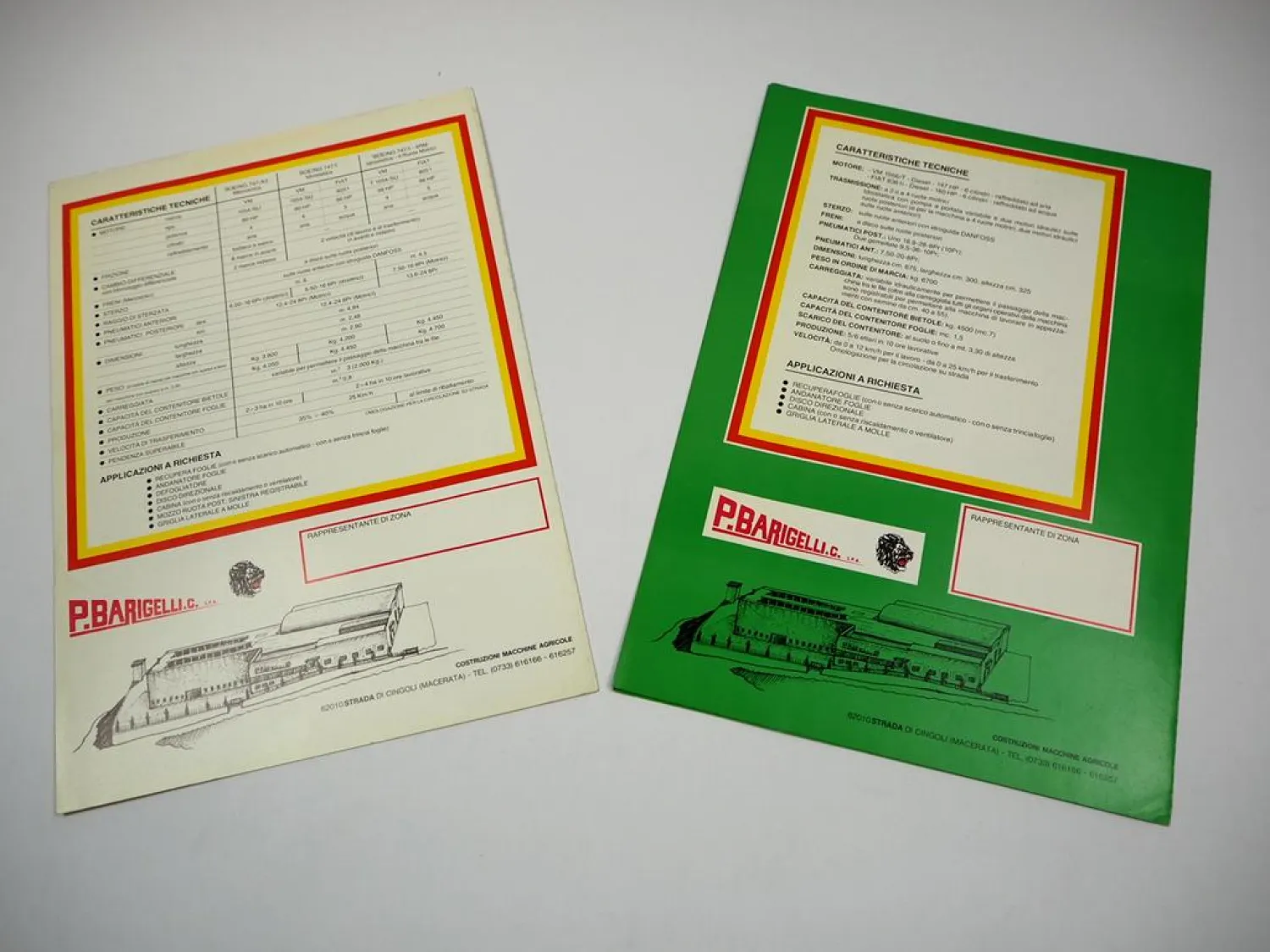 Original Brochure Barigelli Europa A2 E4 Allrad Boeing 747 A3 I I-4RM Rübenroder