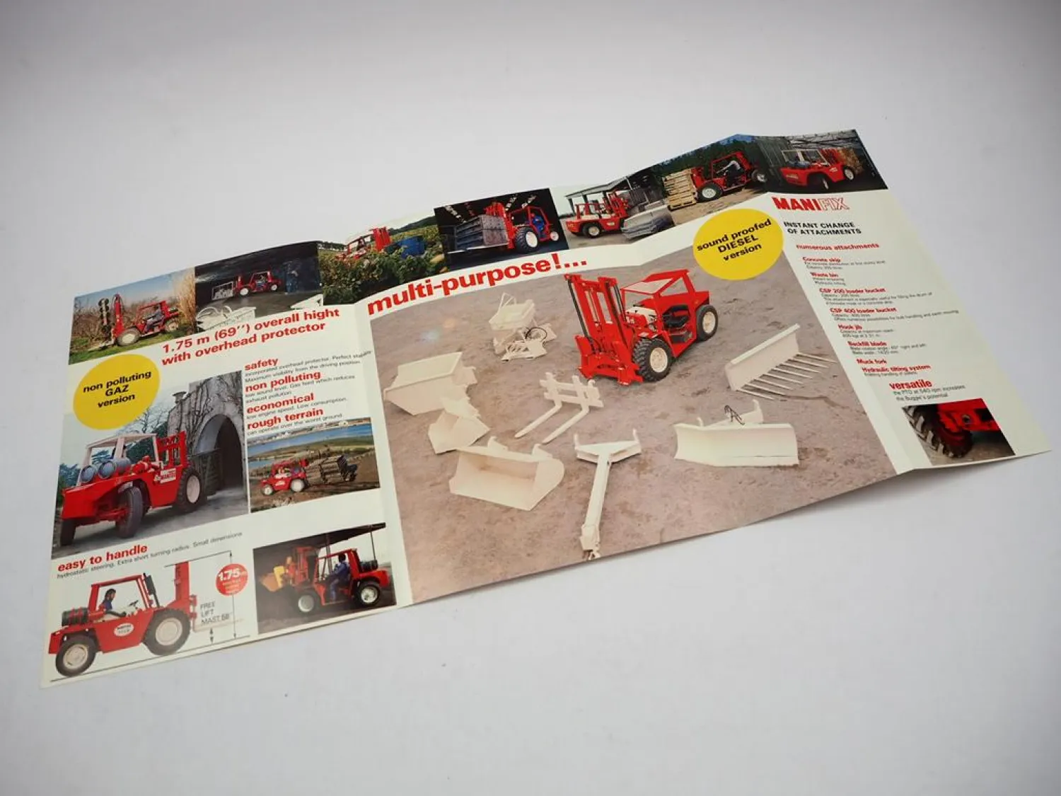 Original brochure Manitou MC 15 A D 20 AM DM buggy with 6 pages circa 1980