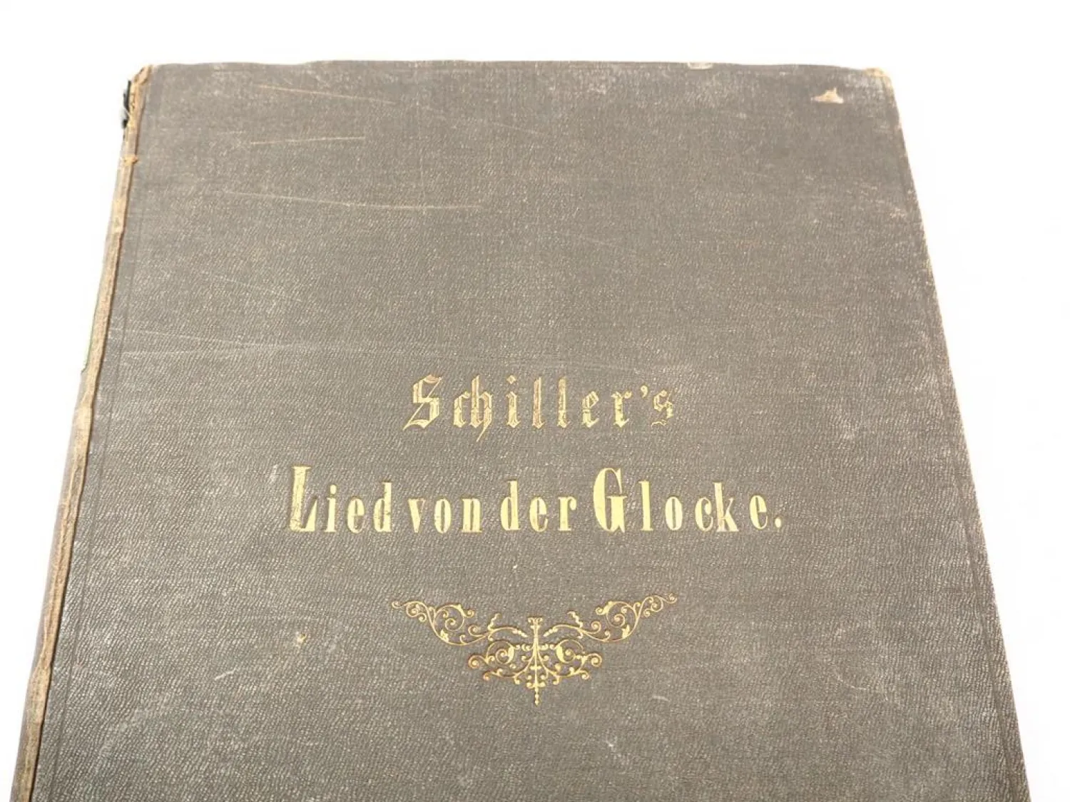 Original Buch mit 40 Holzschnitten Schillers Lied von der Glocke 1855 Reher
