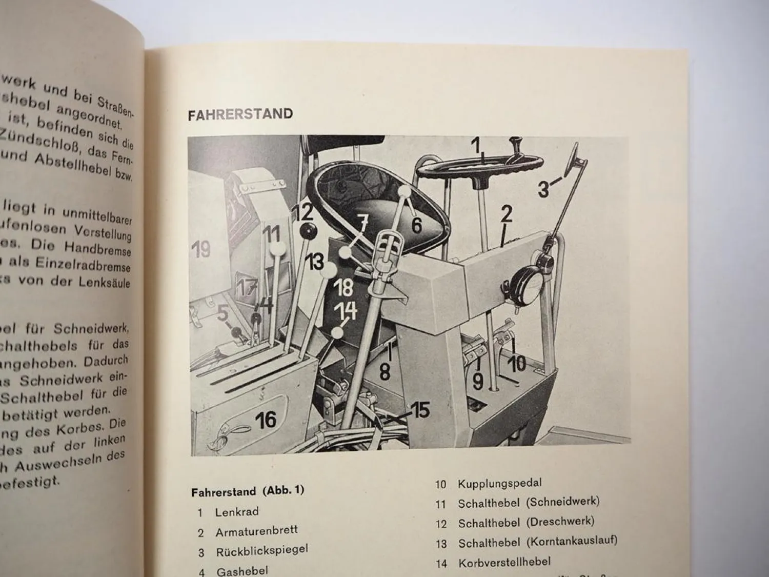 Original Claas Cosmos Mähdrescher Betriebsanleitung Bedienung Wartung 1968