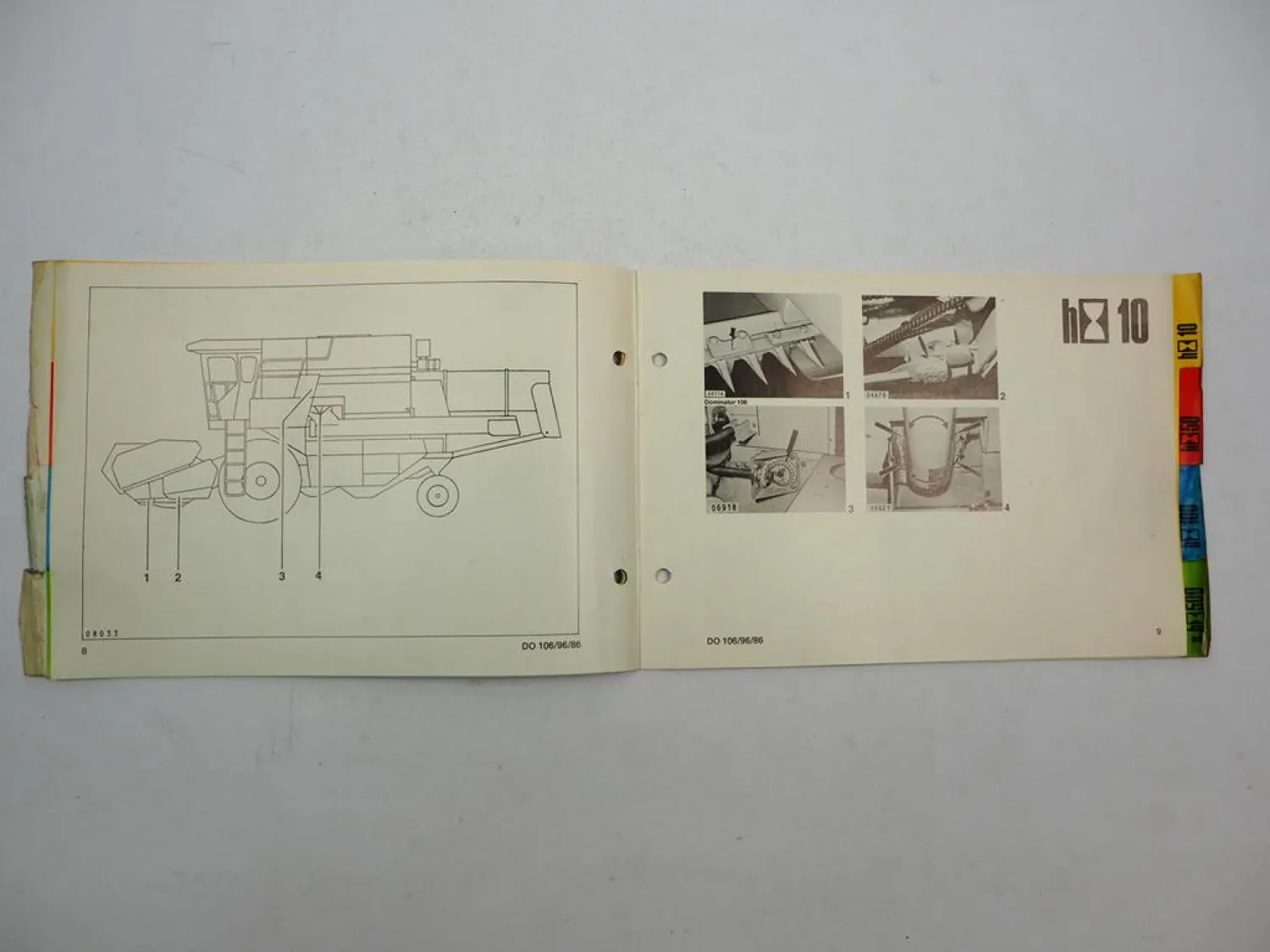 Original Claas Dominator 86 96 106 ST Mähdrescher Schmierplan 1985