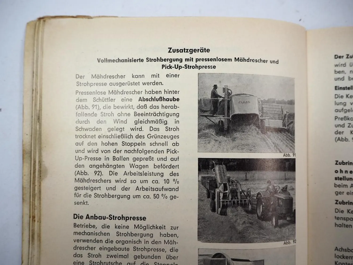 Original Claas Junior Automatic Mähdrescher Betriebsanleitung Wartung 1964