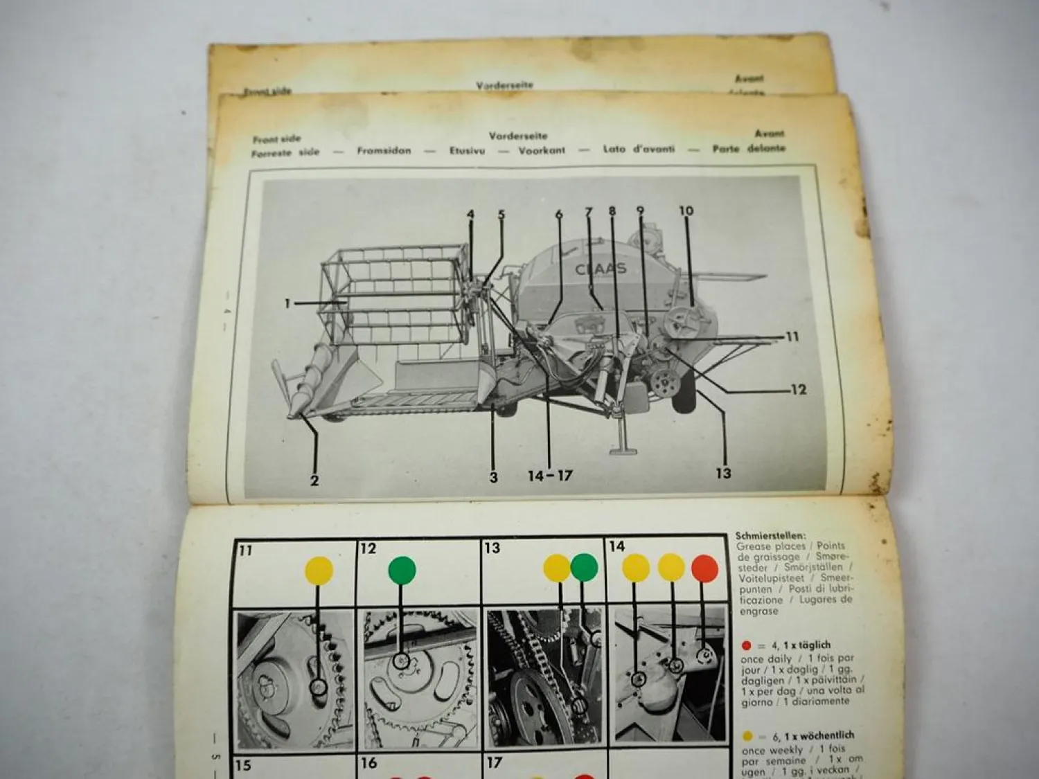 Original Claas Junior Automatic Mähdrescher Betriebsanleitung Wartung 1964
