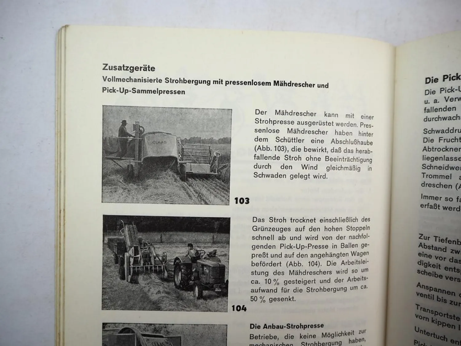 Original Claas Junior Automatic Mähdrescher Betriebsanleitung Wartung 1966