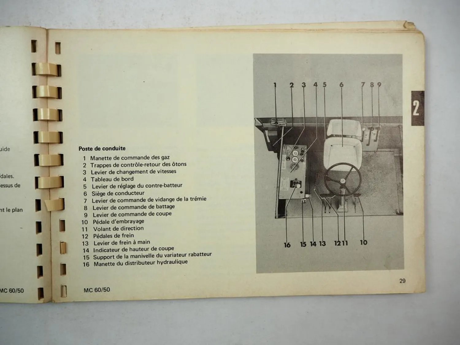 Original Claas Mercator 50 60 Moissonneuse batteuse Notice dutilisation 1973