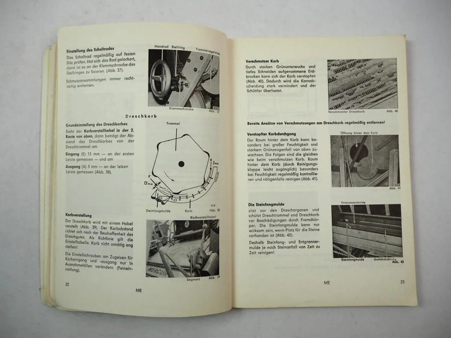 Original Claas Mercur Mähdrescher Betriebsanleitung Bedienungsanleitung 1966