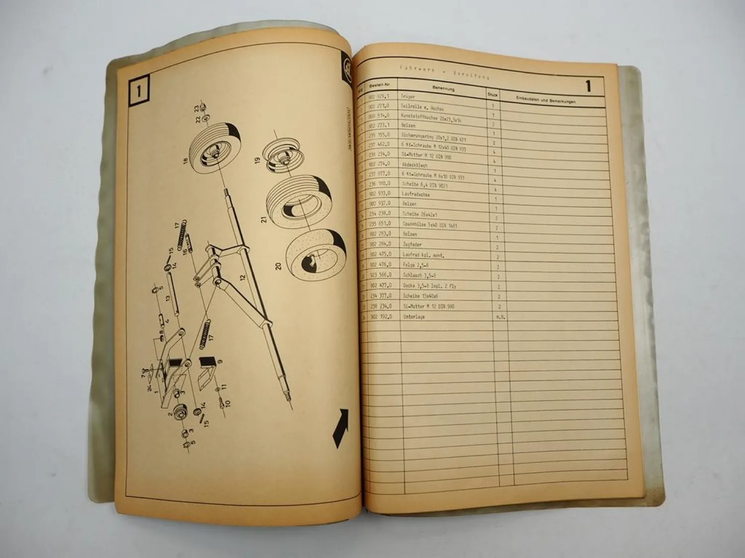 Original Claas WSDS370 Wirbelschwader Ersatzteilliste Parts List Scheckheft 1977