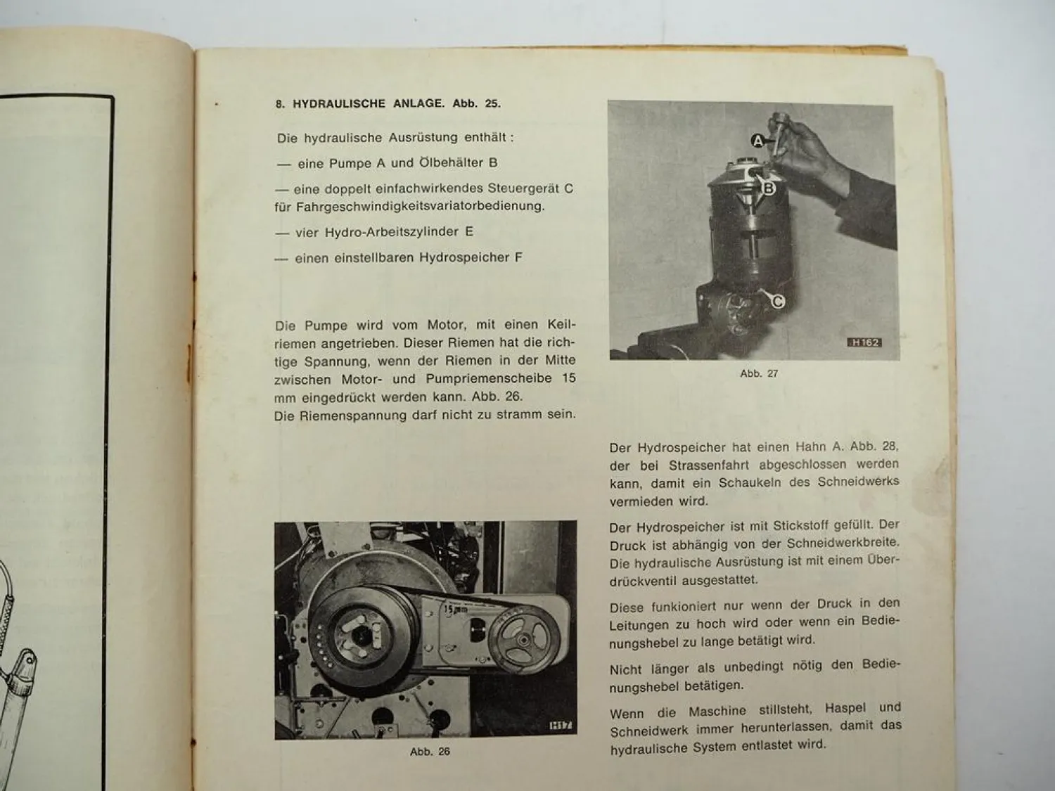 Original Clayson M122 Mähdrescher Betriebsanleitung Bedienung Wartung ca. 1970