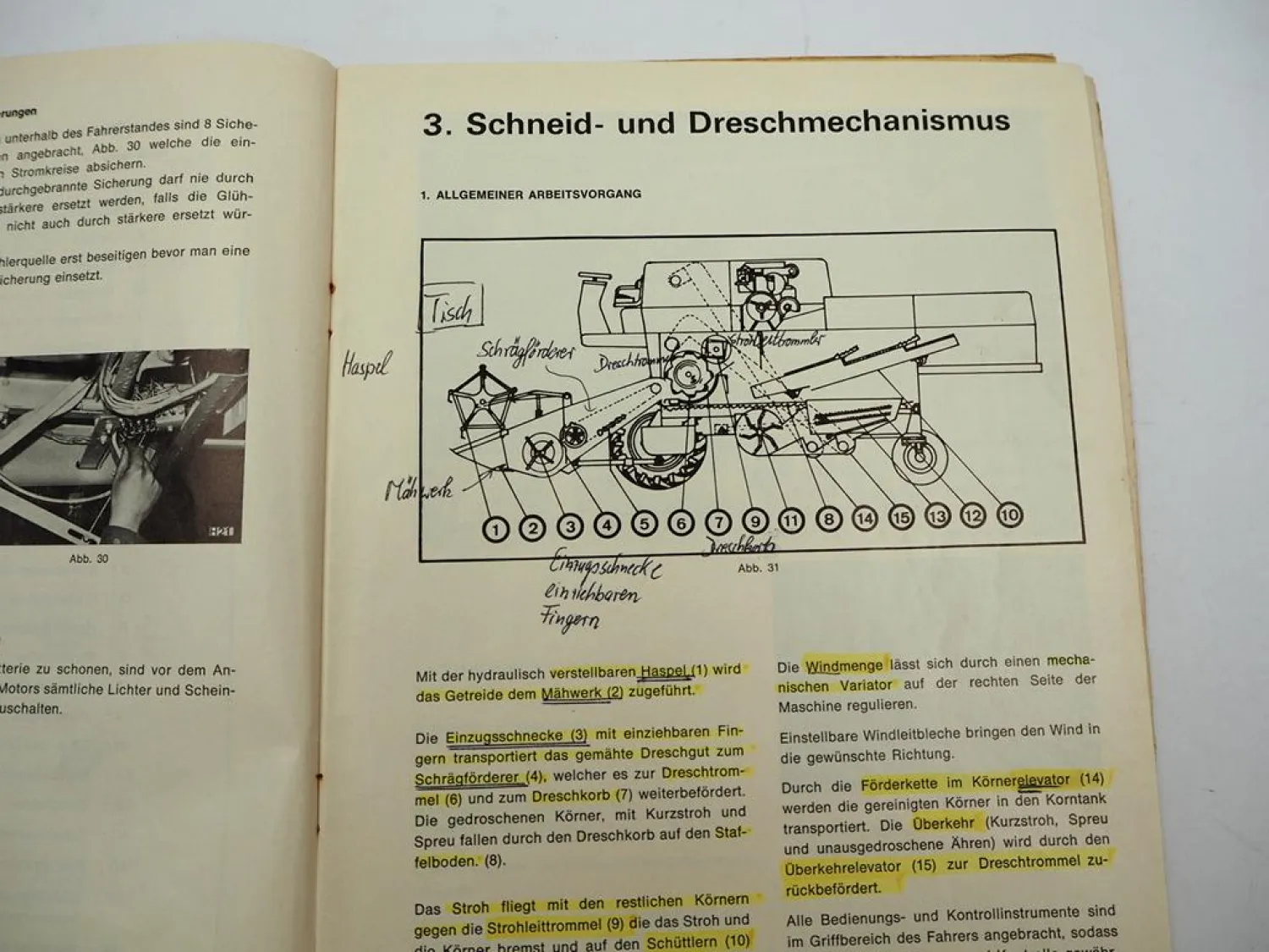 Original Clayson M122 Mähdrescher Betriebsanleitung Bedienung Wartung ca. 1970