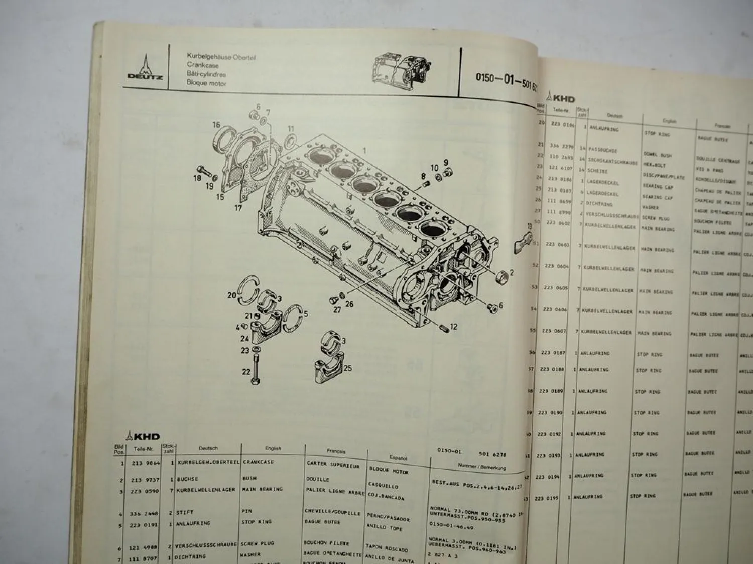 Original Deutz D13006 Schlepper Ersatzteilliste Teilenummernliste 1977