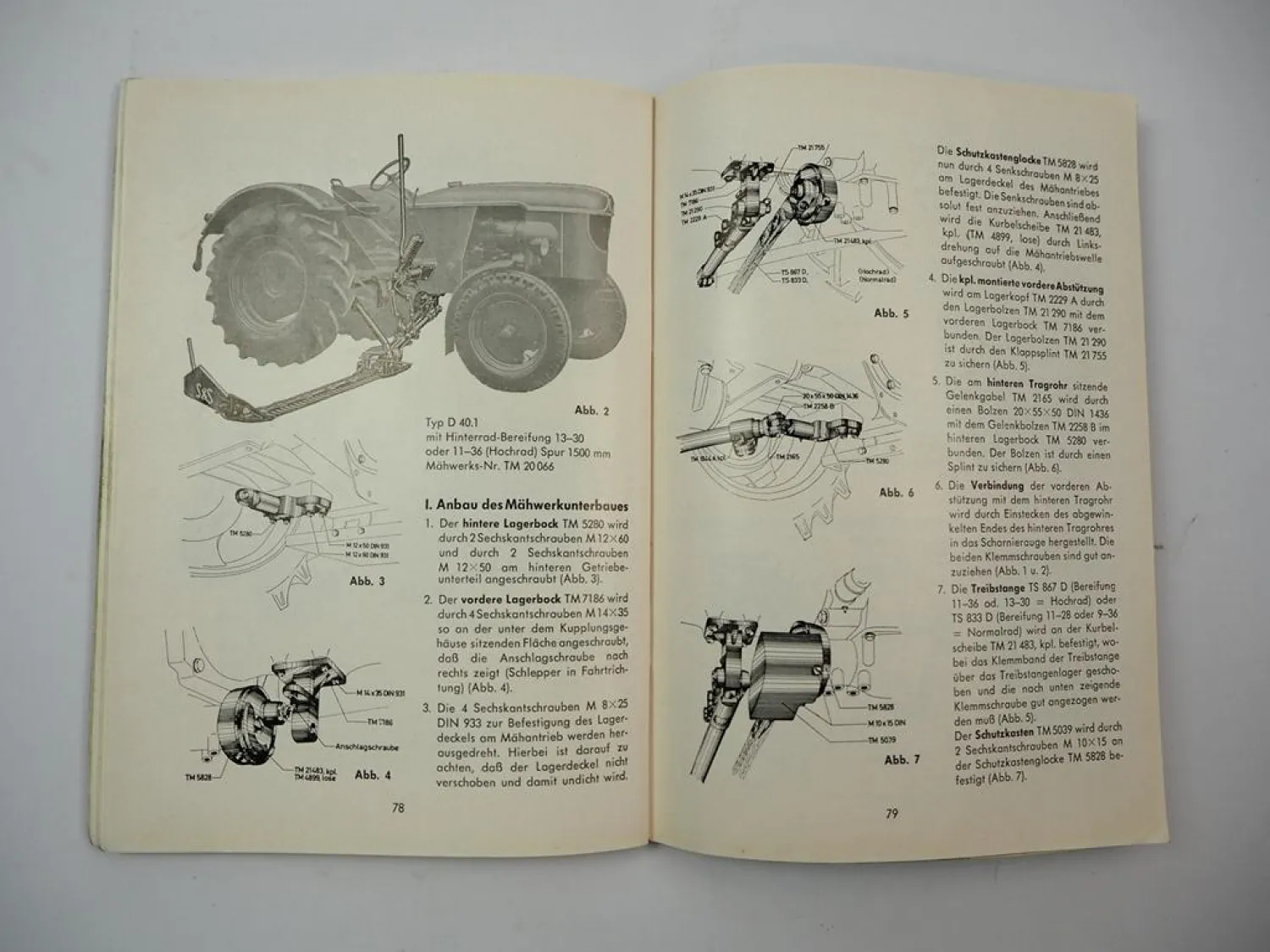 Original Deutz D40 D40S Typ D40.1 Schlepper Betriebsanleitung Bedienung 1961