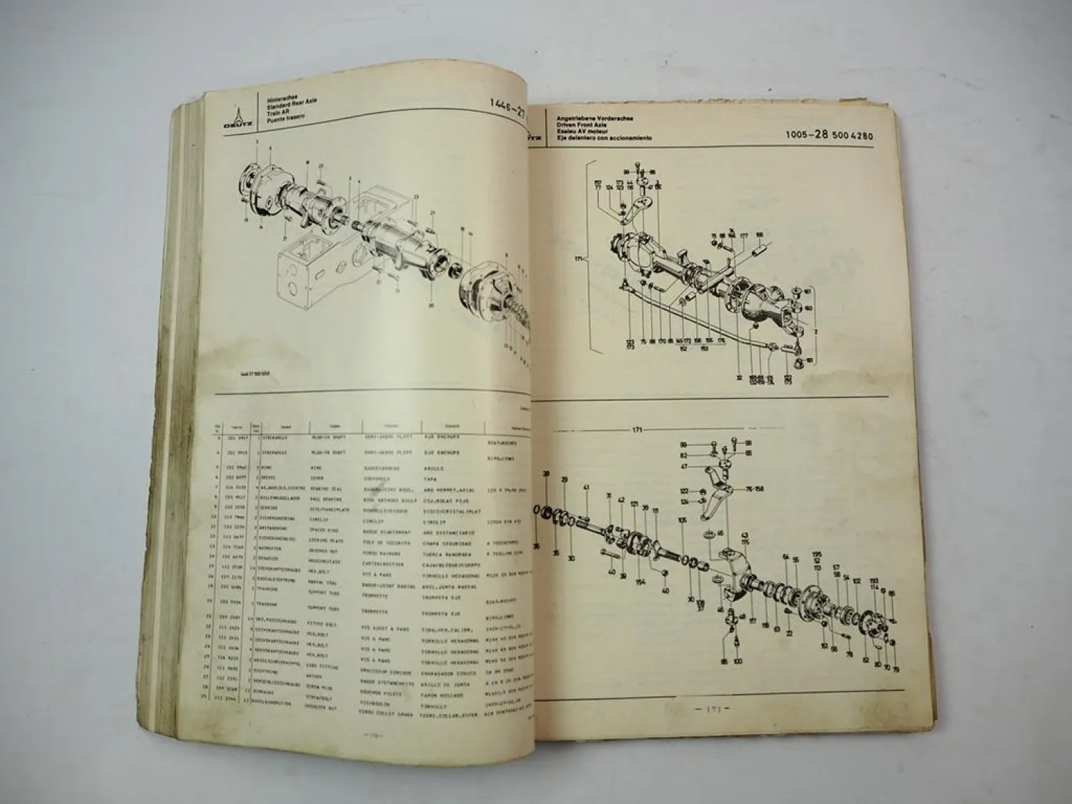 Original Deutz D5506 Schlepper Ersatzteilliste Teilenummernliste 1975