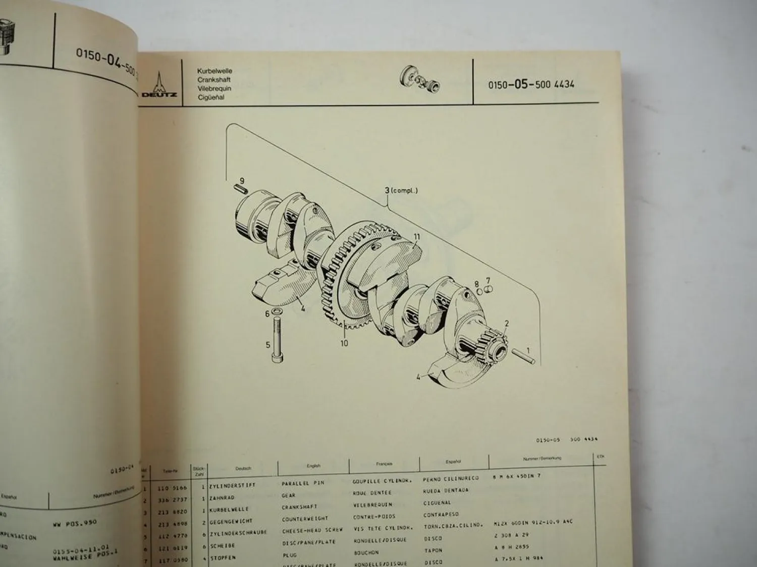 Original Deutz D7206 Schlepper Ersatzteilliste Teilenummernliste 1975