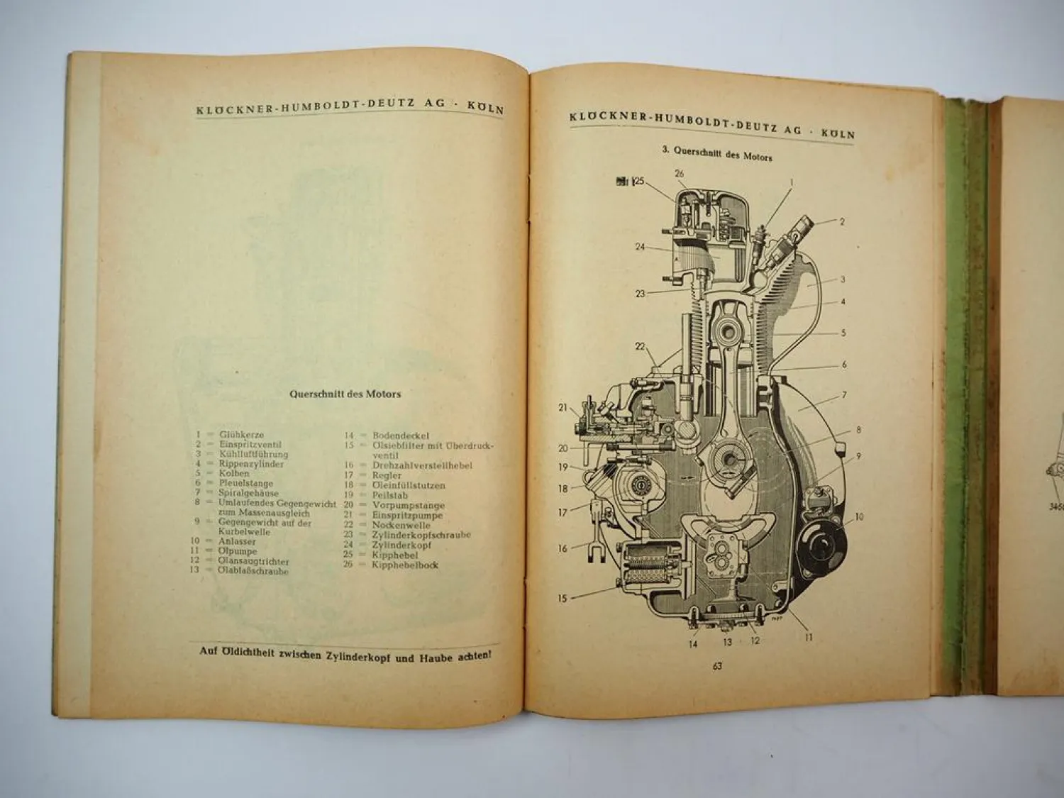 Original Deutz F1L 612 Schlepper 11 PS Betriebsanleitung Ersatzteilliste 1955