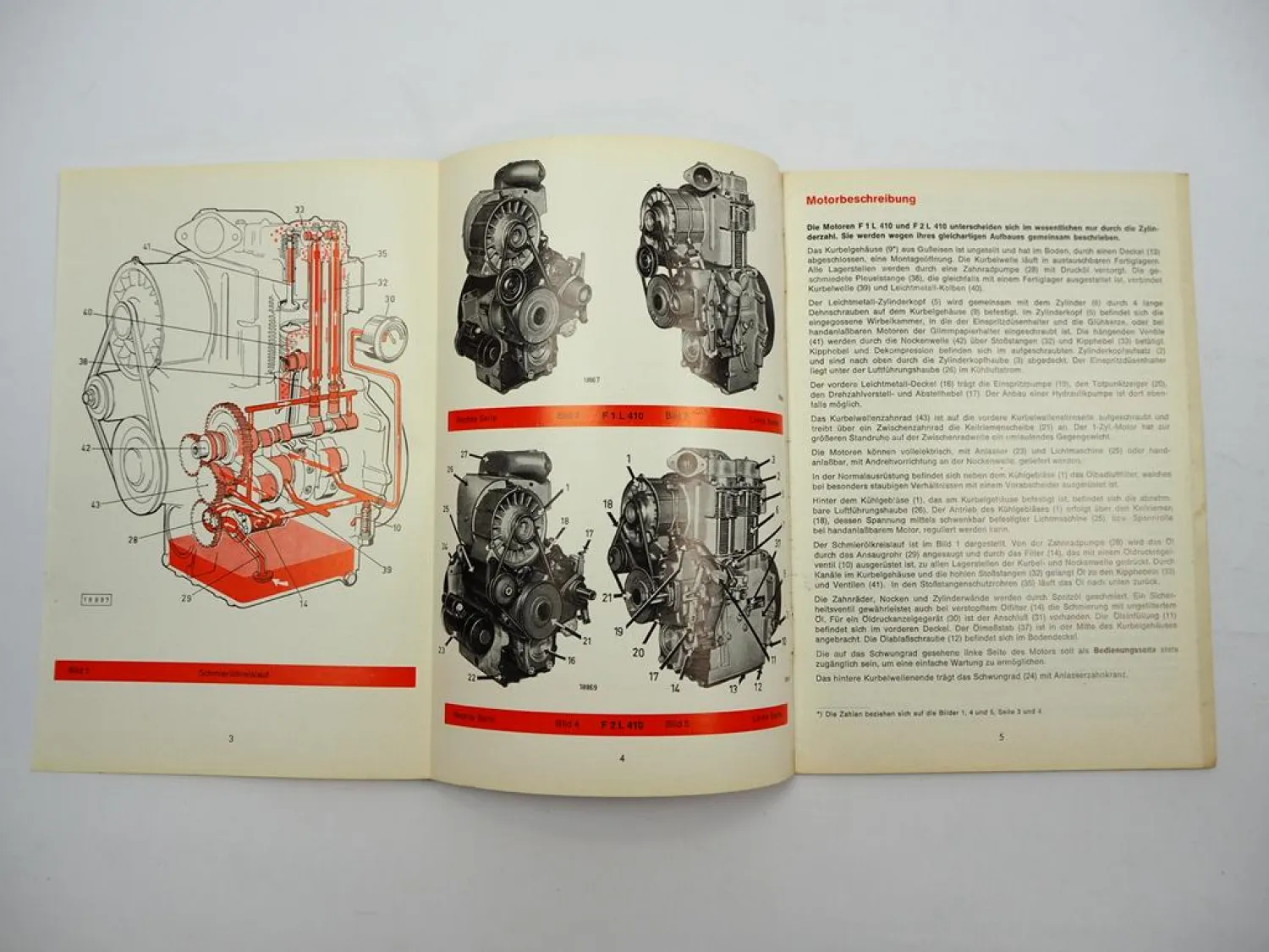 Original Deutz F1L F2L 410 Motor Betriebsanleitung Bedienung Wartung 1969