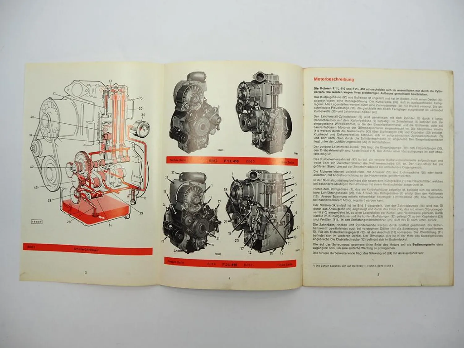 Original Deutz F1L F2L 410 Motor Betriebsanleitung Bedienung Wartung 1970