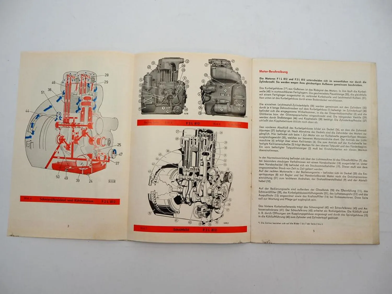 Original Deutz F1L F2L 812 Motor Betriebsanleitung Bedienung Wartung 6/1964