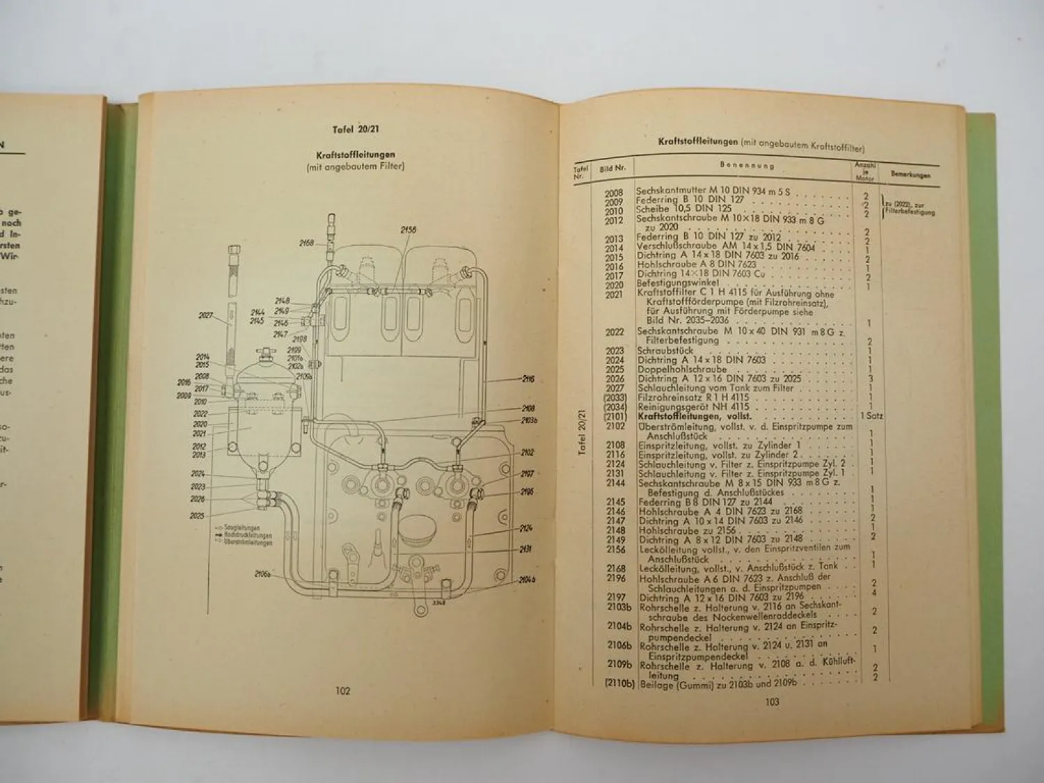 Original Deutz F2L 712 Dieselmotor Bedienungsanleitung Ersatzteilliste 1959