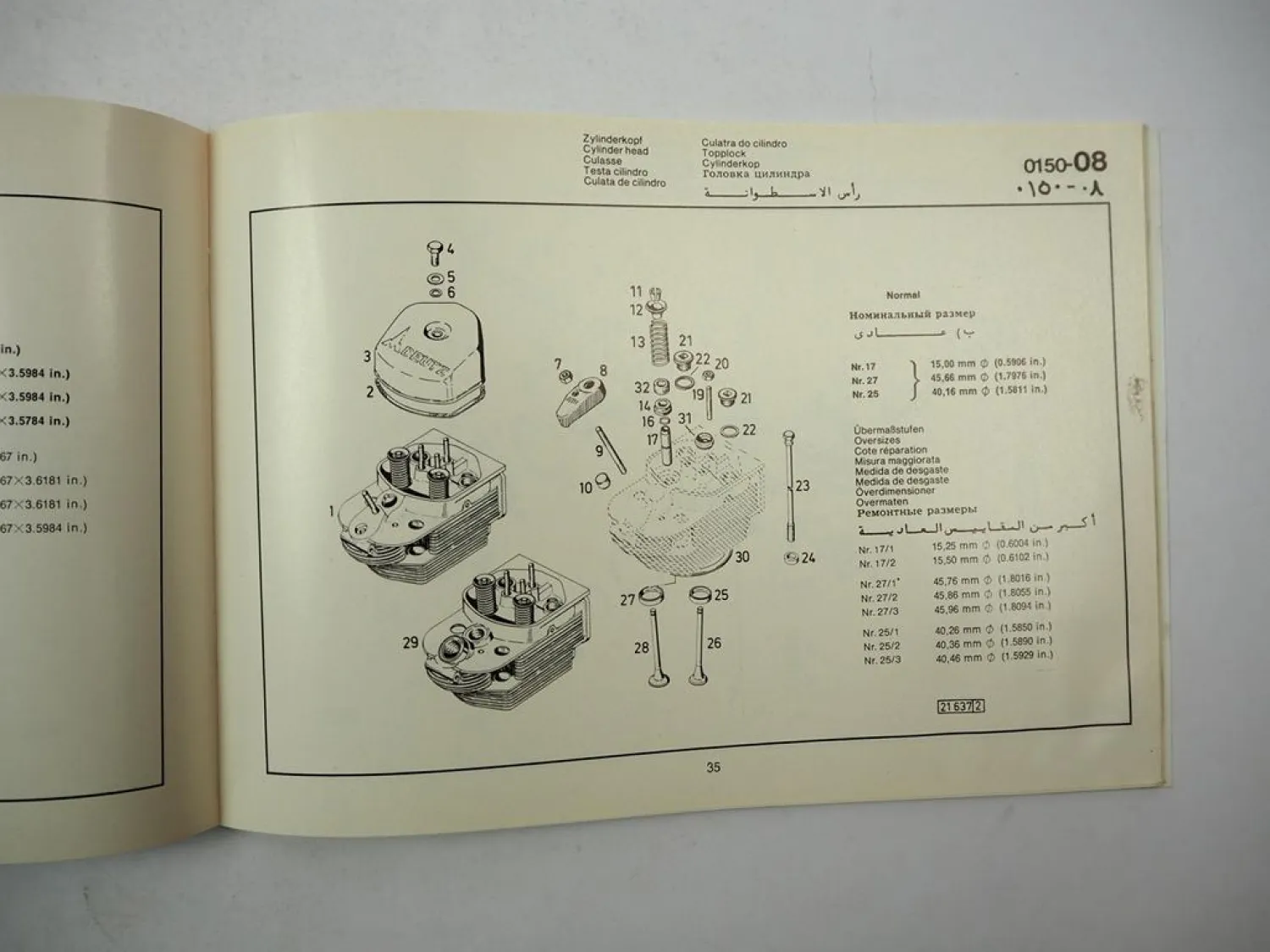 Original Deutz F2L 912 912W Dieselmotor Betriebsanleitung Ersatzteilliste 1977