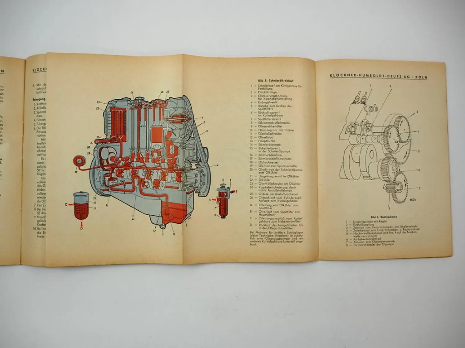 Original Deutz F4L F6L A4L A6L 514 Dieselmotor Betriebsanleitung 1961