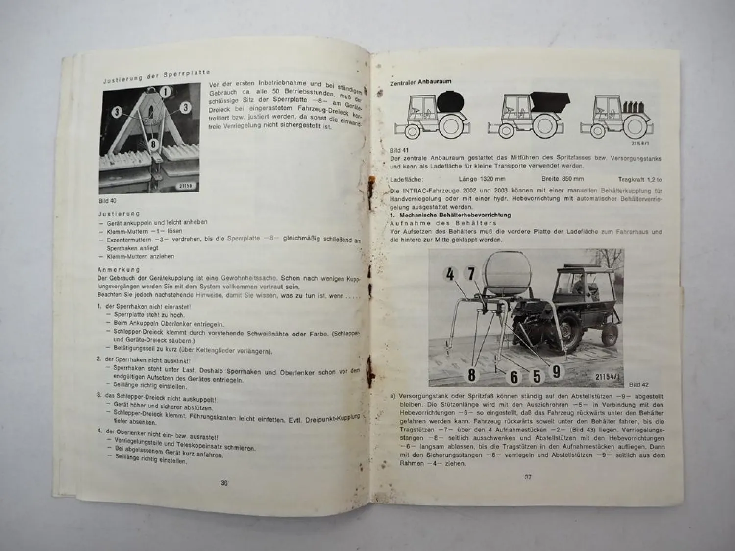 Original Deutz Intrac 2002 2003 A Betriebsanleitung Wartung Schaltplan