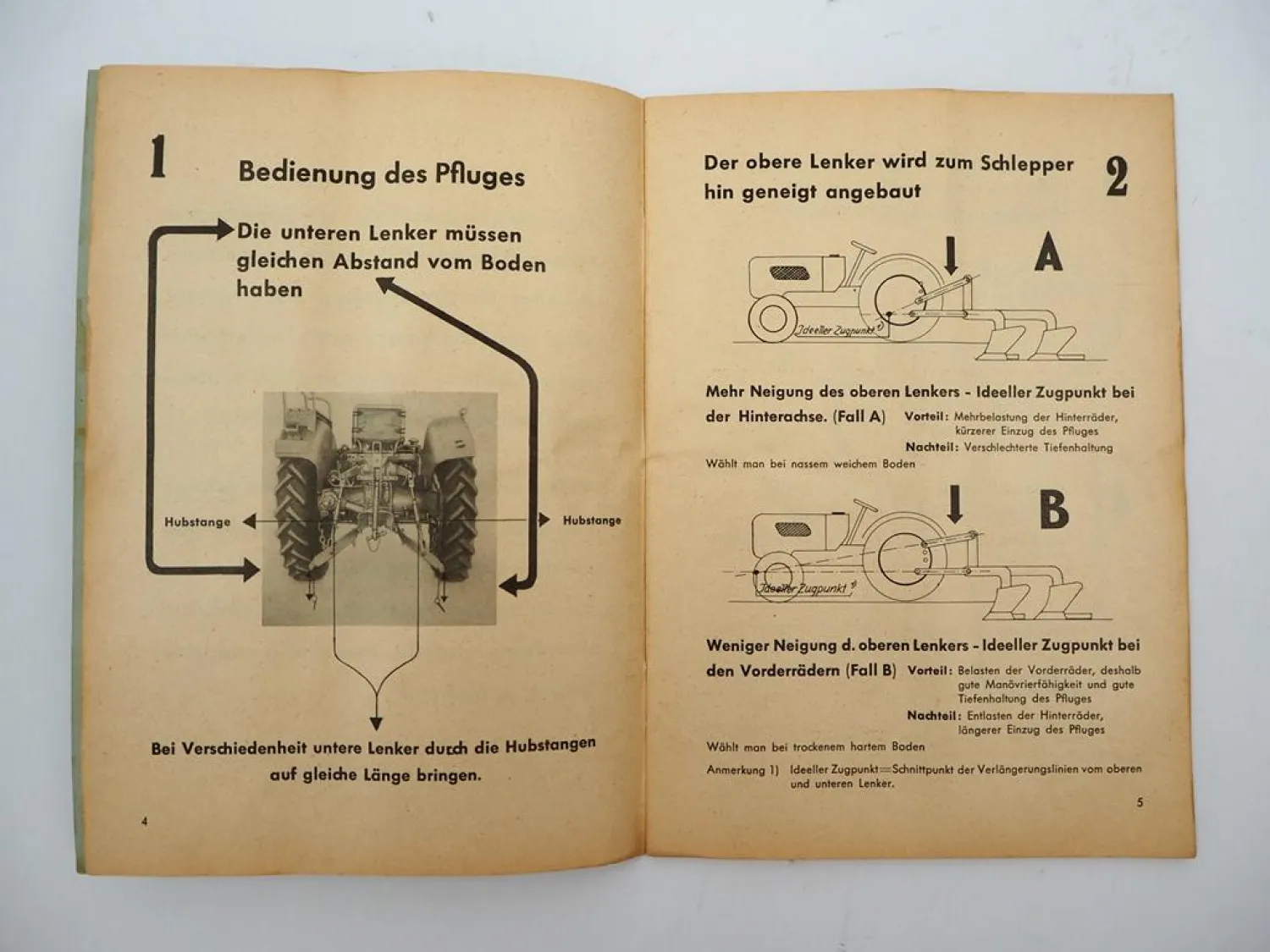 Original Eicher AG105 Anbau Winkel Drehpflug Betriebsanleitung Ersatzteilliste