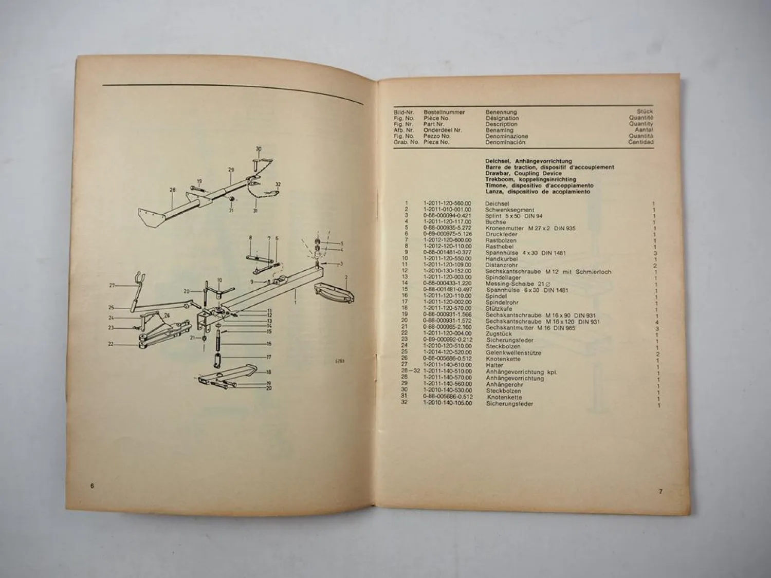 Original Fahr Köla Rivale 30 Hochdruckpresse Ersatzteilliste 3/1971