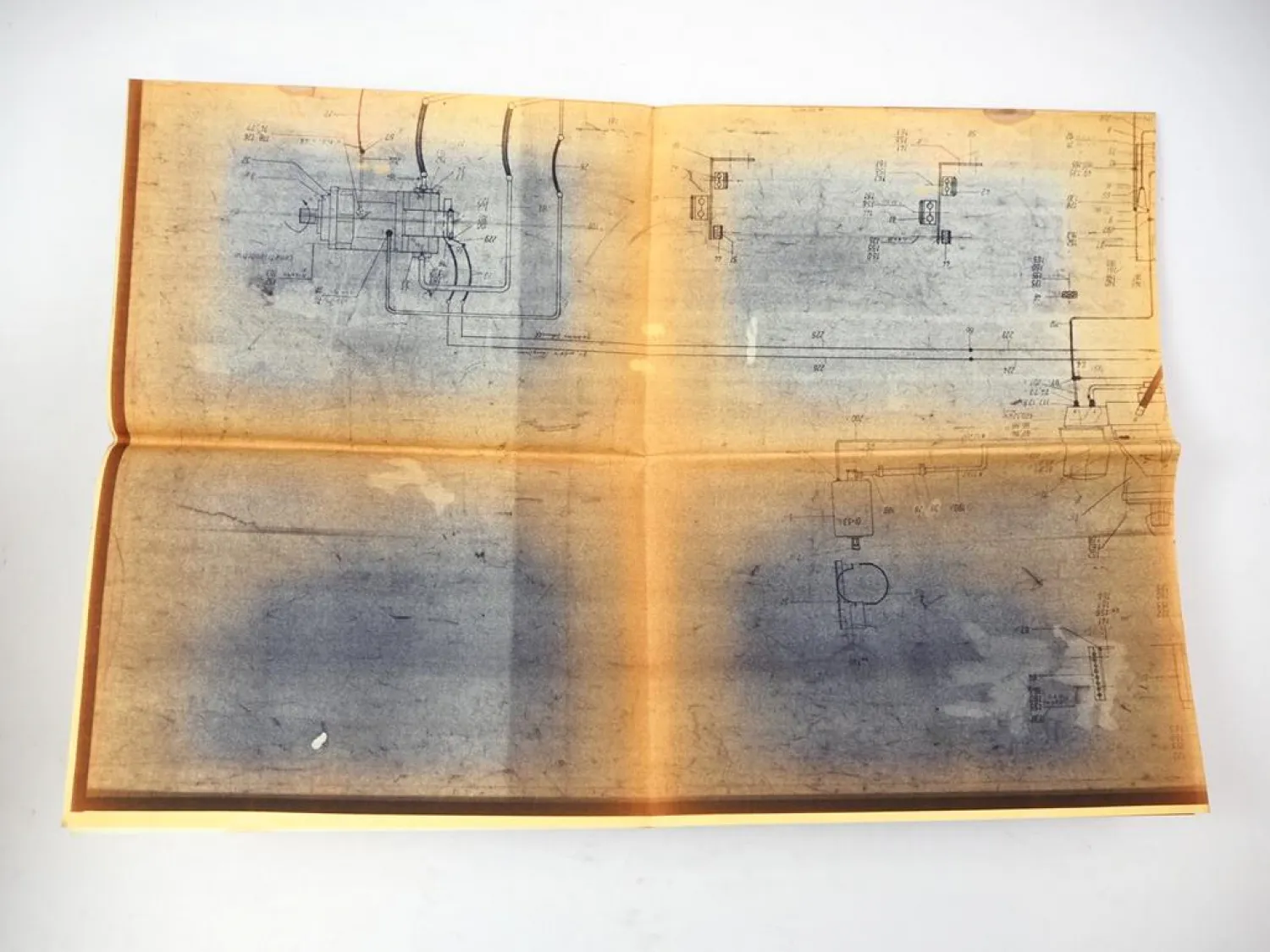 Original Fahr M1322 Mähdrescher Technische Zeichnung Fahrhydraulikplan 1981