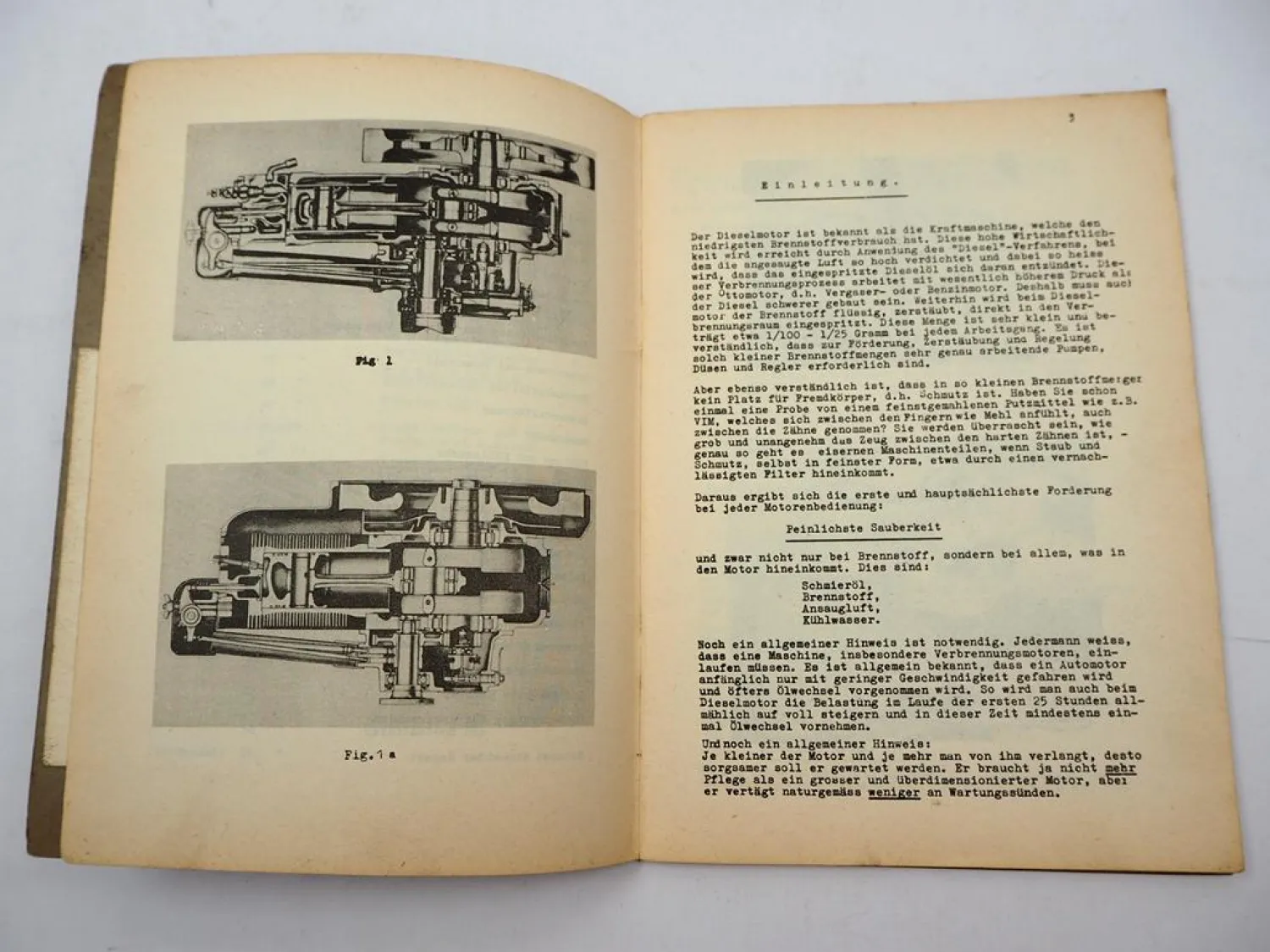 Original Farymann Typ D G E Dieselmotor Betriebsanleitung Wartung & Instandhaltung