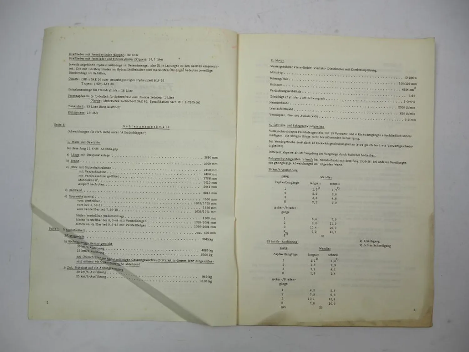 Original Fendt Farmer 108S Turbomatik Betriebsanleitung Ergänzung 1974