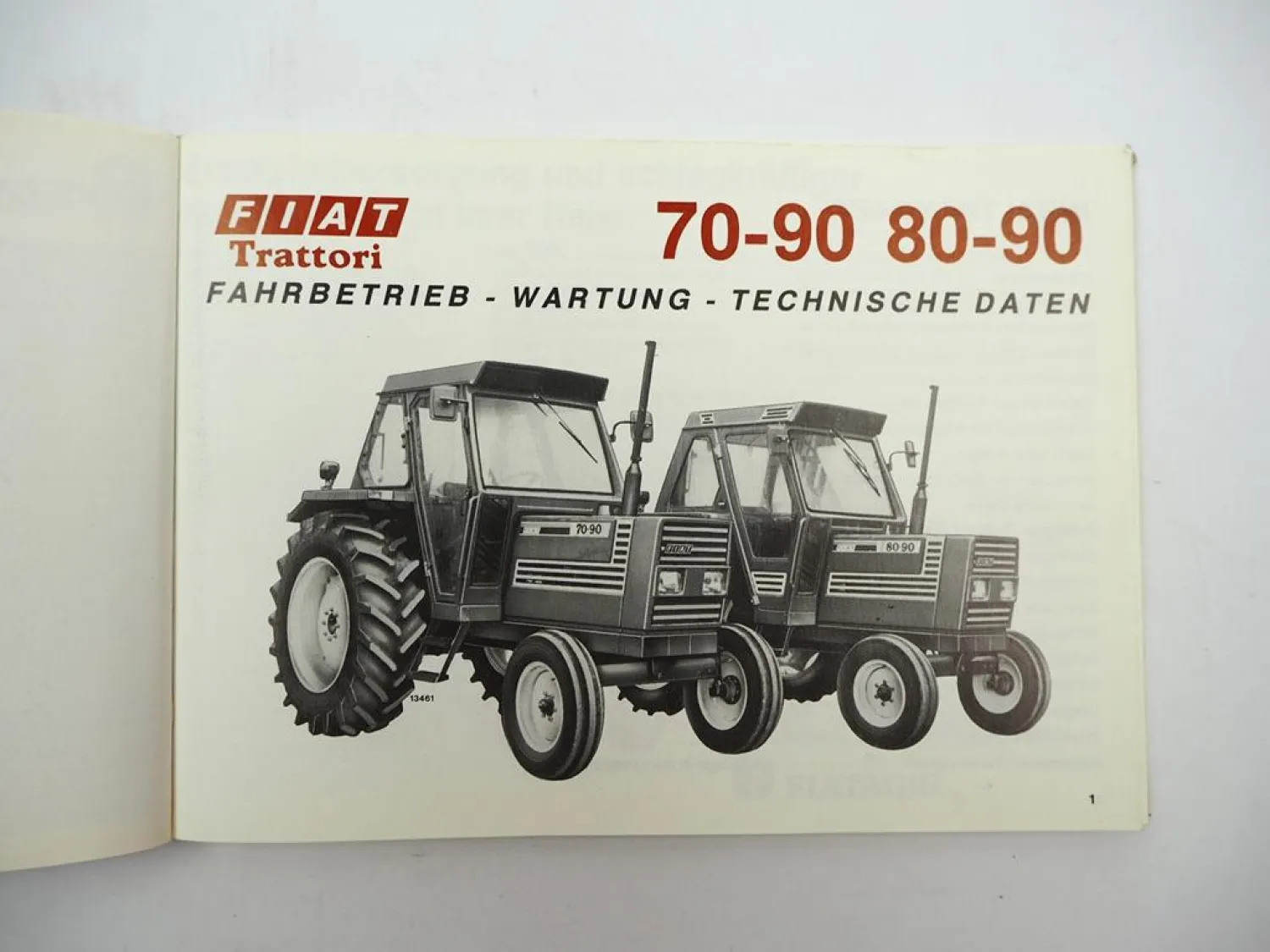 Original Fiat 70-90 80-90 Schlepper Betriebsanleitung Bedienung Wartung 1984