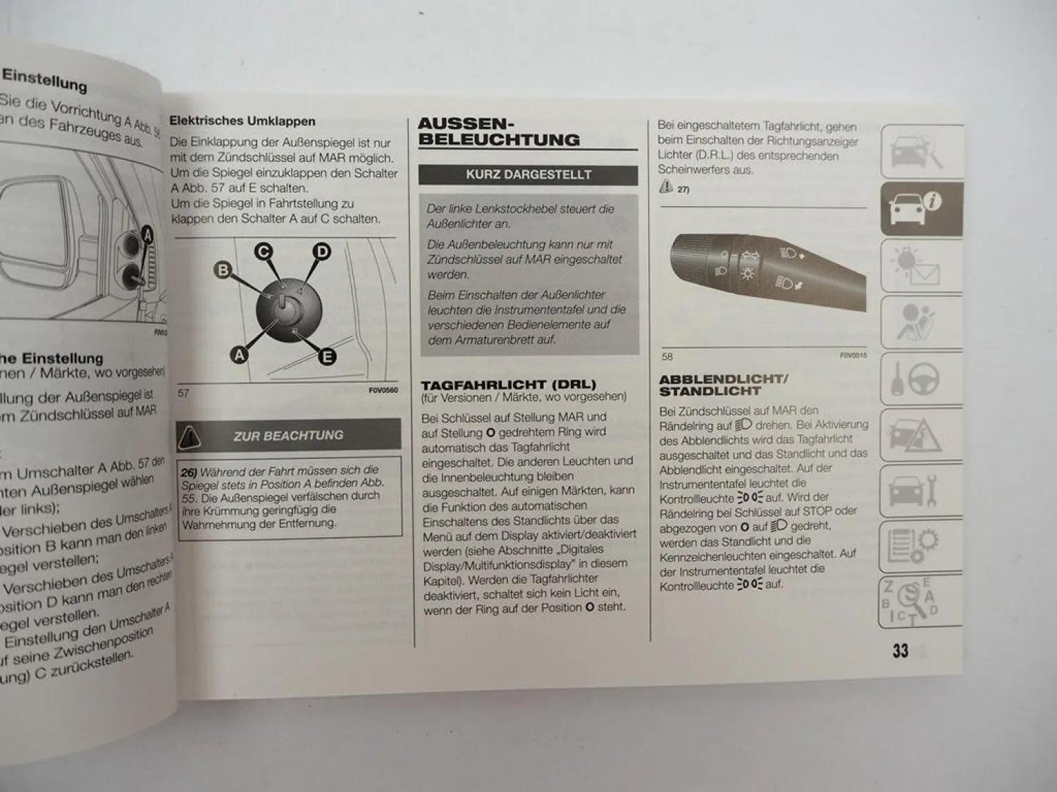 Original Fiat Doblo 263 Betriebsanleitung Bedienungsanleitung 4/2016 Bordbuch