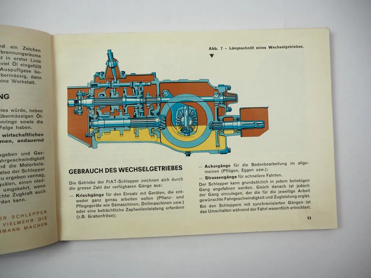 Original Fiat trattori Schlepper Ratschläge für den Schleppereinsatz 1968