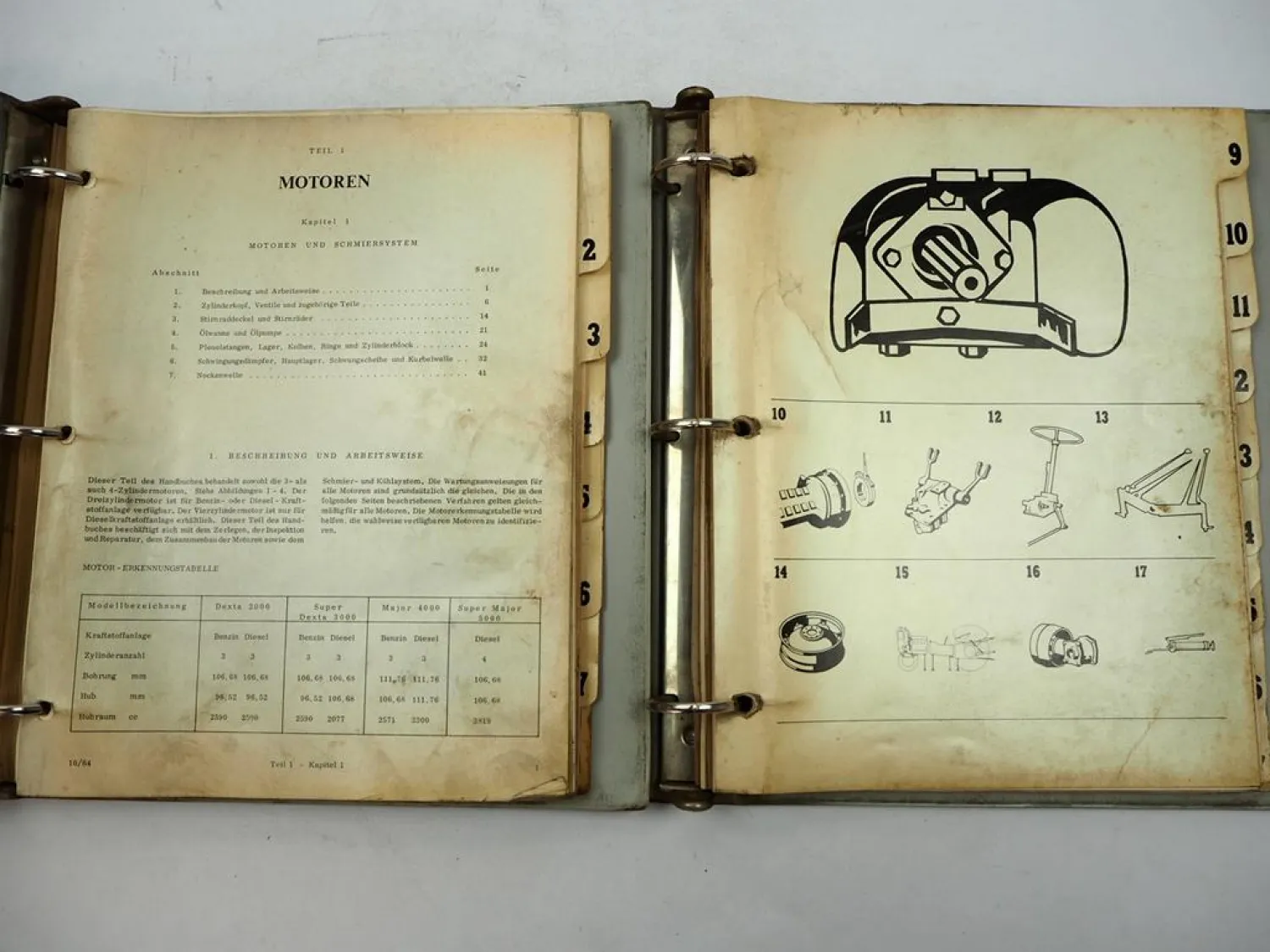 Original Ford Dexta 2000 Super Dexta 3000 Major 4000 5000 Werkstatthandbuch 1964/66