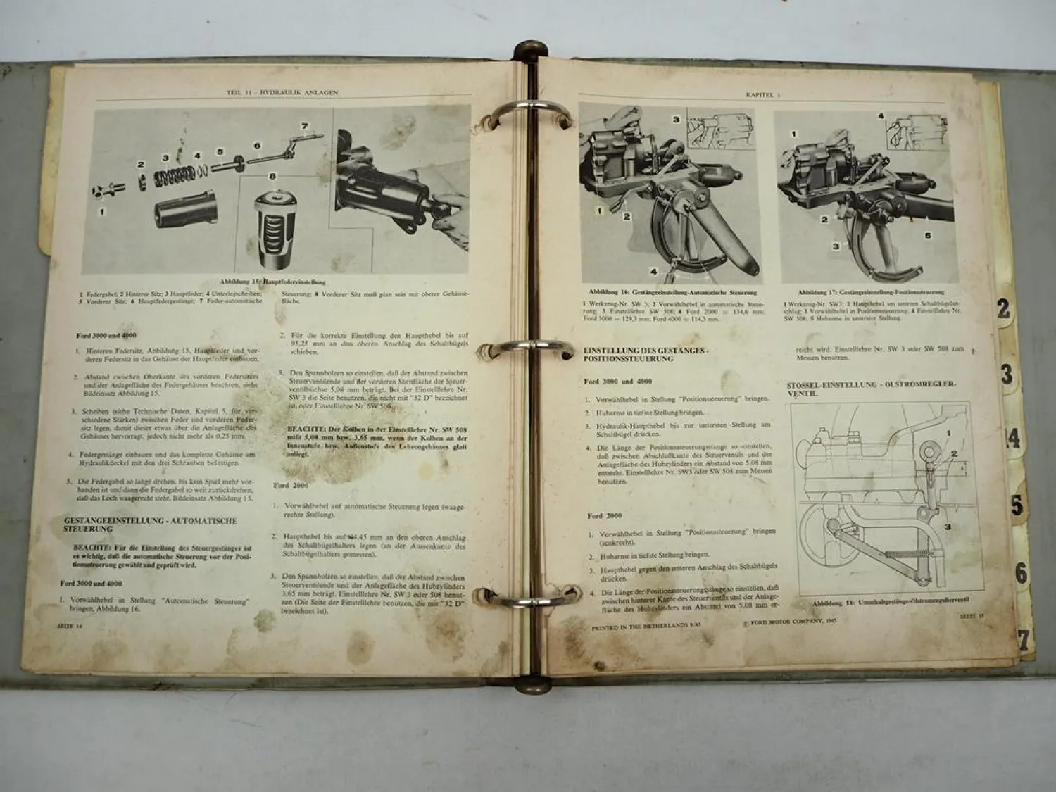 Original Ford Dexta 2000 Super Dexta 3000 Major 4000 5000 Werkstatthandbuch 1964/66