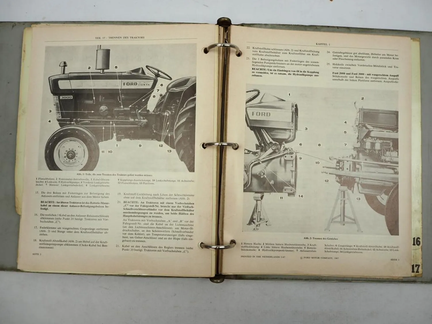 Original Ford Dexta 2000 Super Dexta 3000 Major 4000 5000 Werkstatthandbuch 1964/66