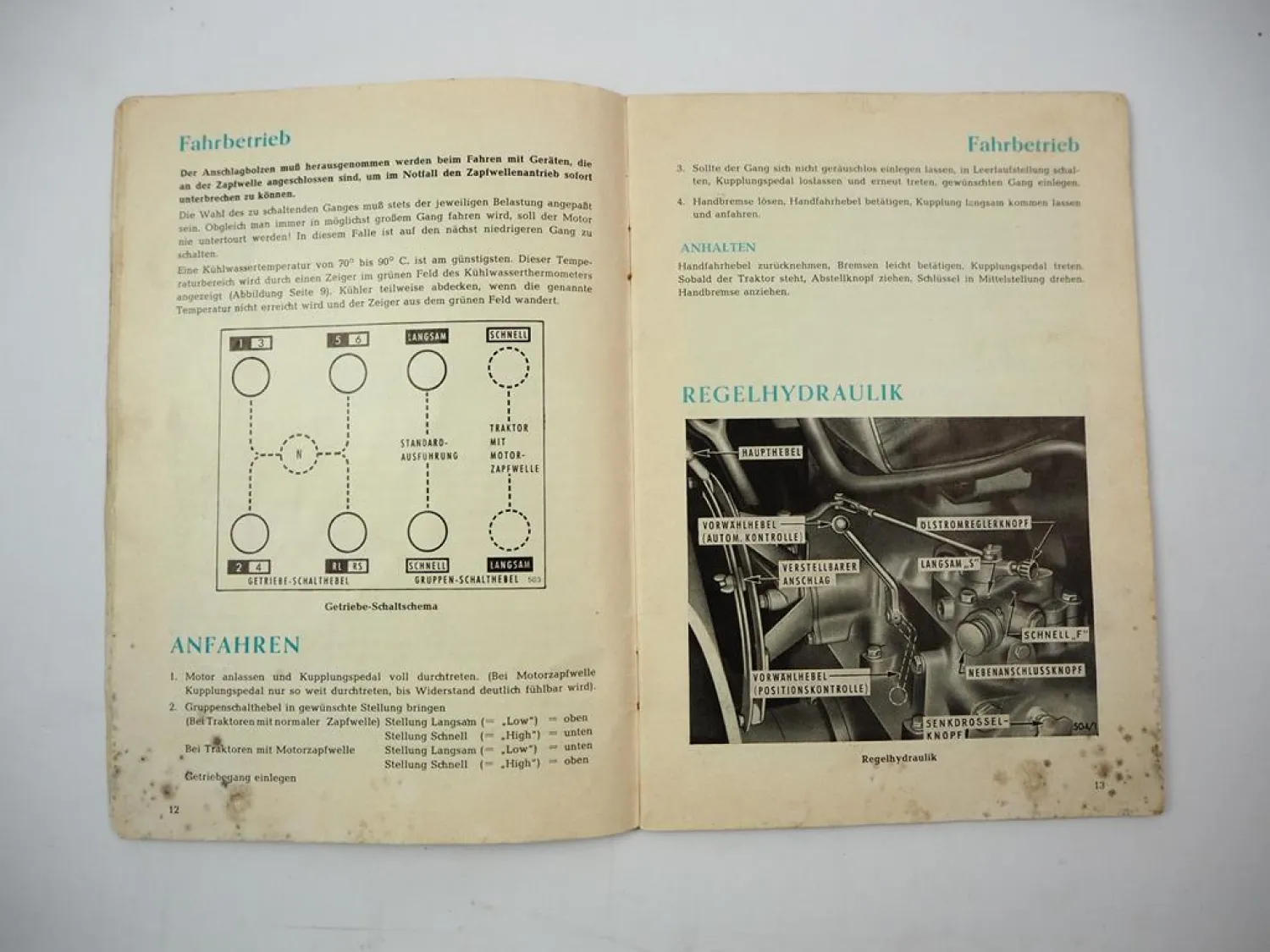 Original Ford Fordson Super Major FMD-52 Traktor Betriebsanleitung 1963