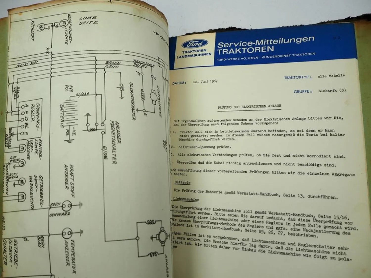Original Ford Traktoren Service Mitteilungen 1965 - 1976 Werkstatthandbuch